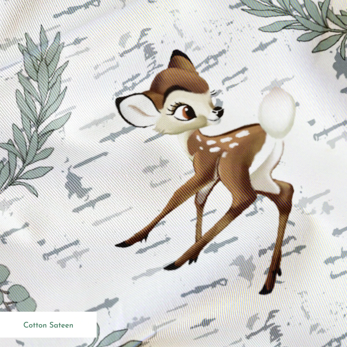 Disney Bambi Woodland Birch with Sage Sprigs | Fabric by the Yard