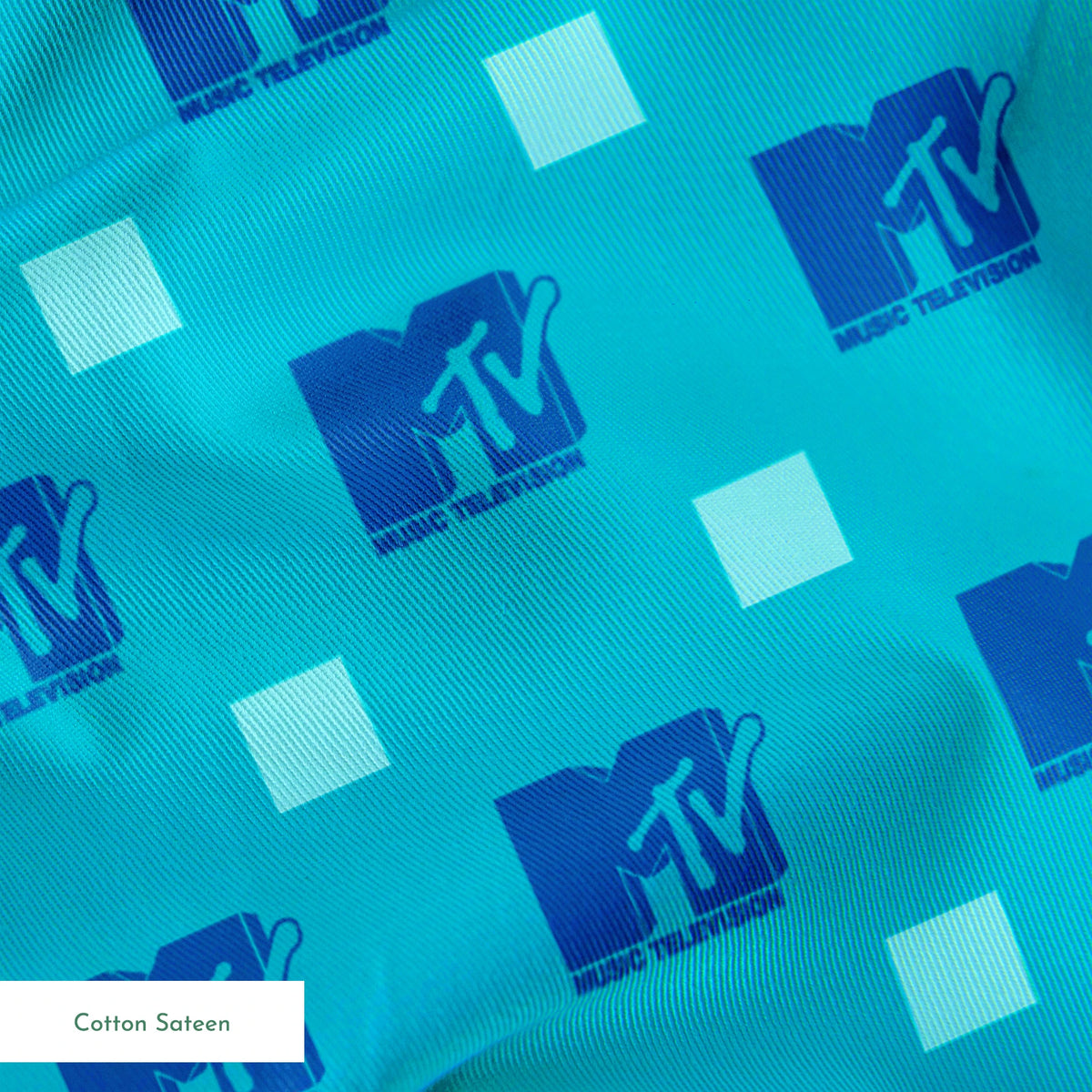 Paramount MTV  Blocks on Blue Fabric