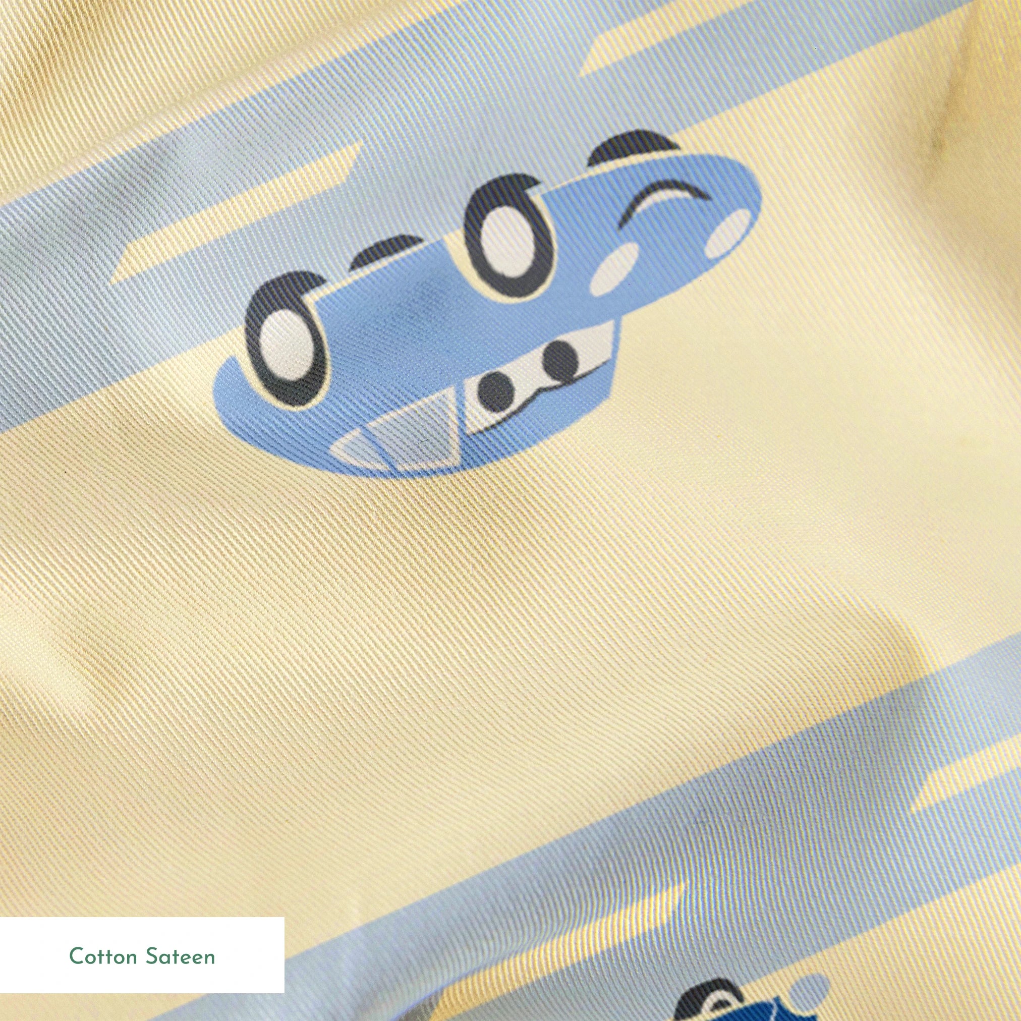 Disney and Pixar Cars Lightning McQueen & Friends Race on Yellow Fabric