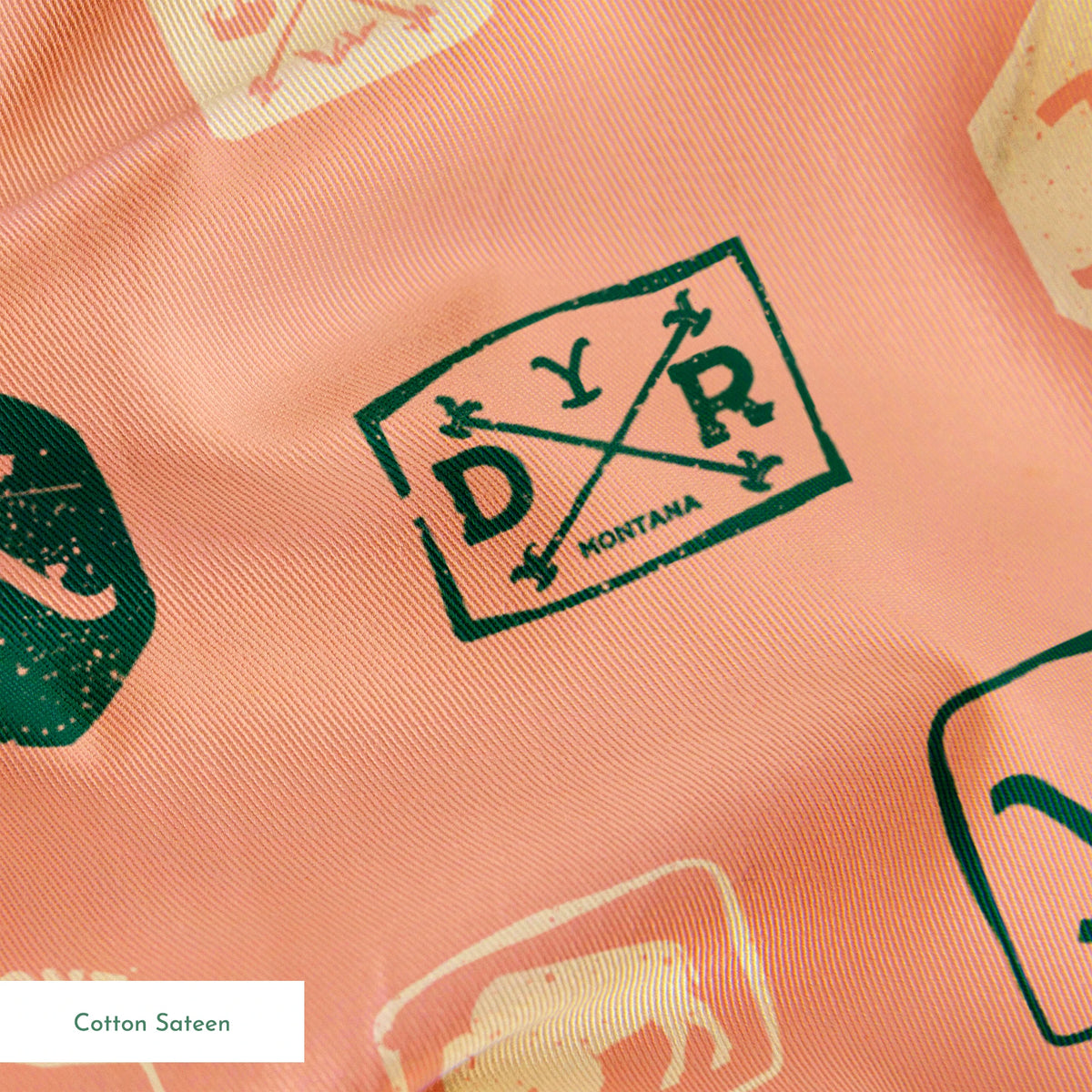 Paramount Yellowstone Patch Toss on Pink Fabric