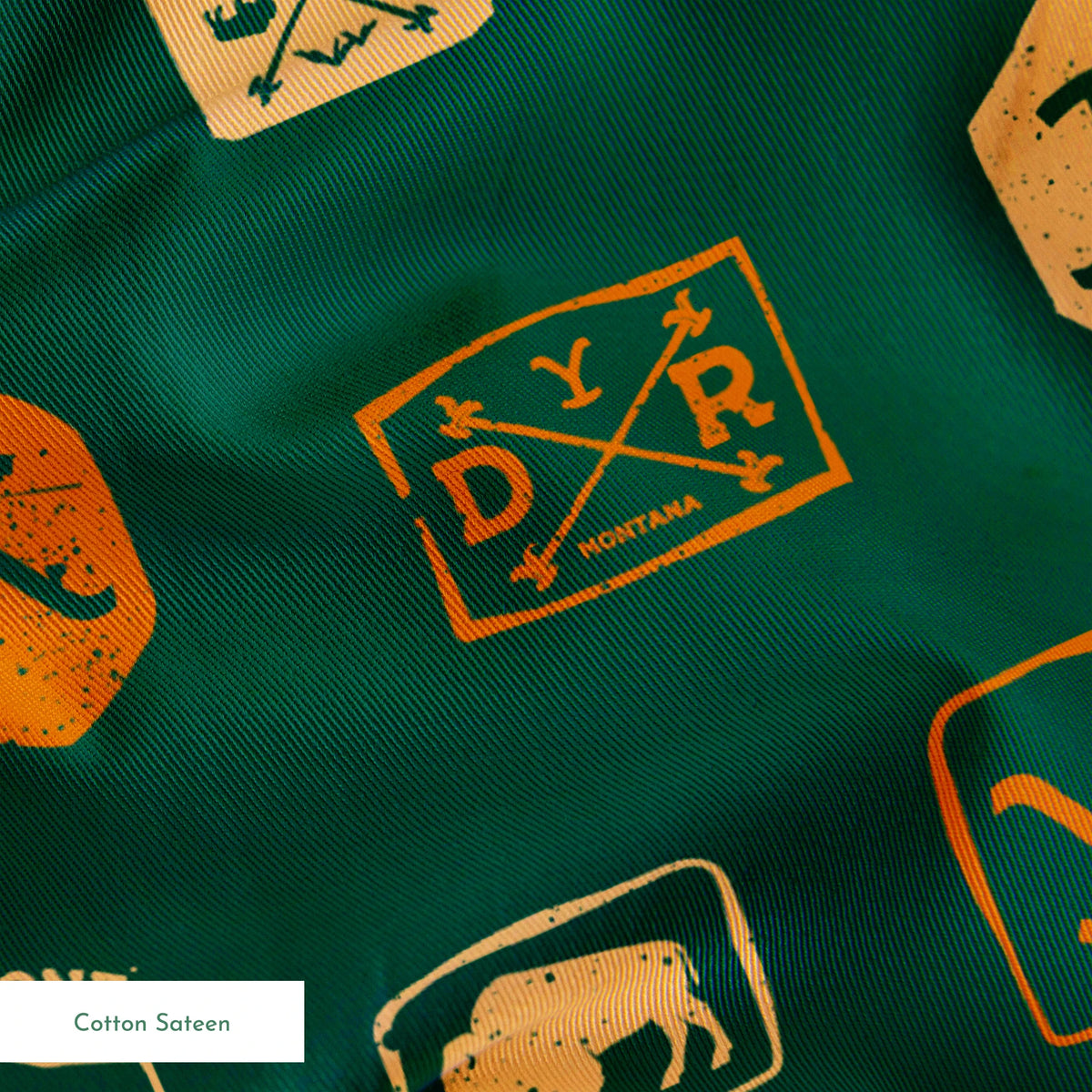 Paramount Yellowstone Patch Toss on Green Fabric