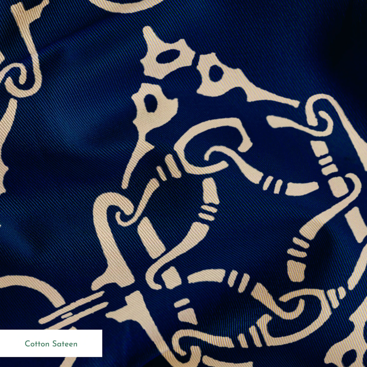 Trevi on Navy Fabric