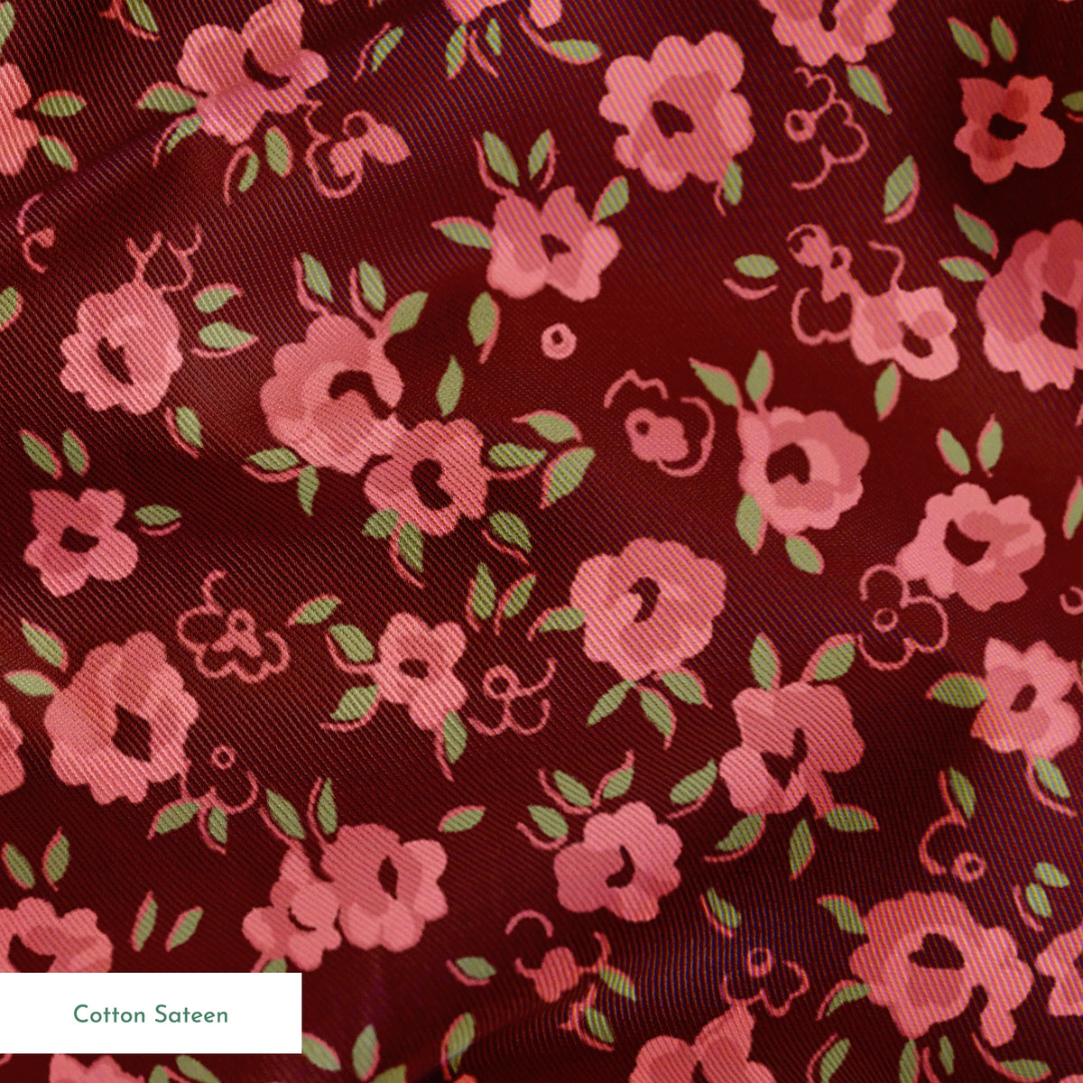 Posie on Garnet Fabric