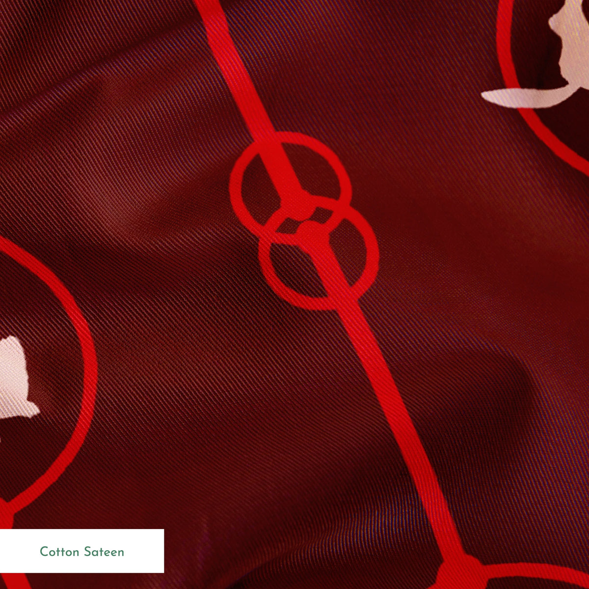 Brooks on Garnet Fabric