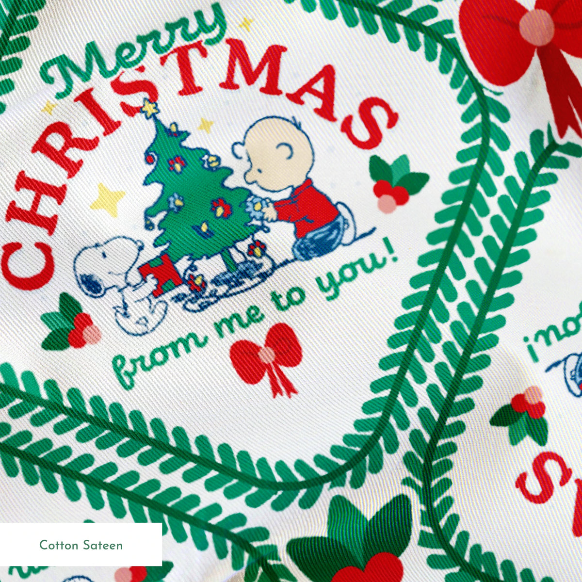 Peanuts Merry Christmas from Me to You Fabric