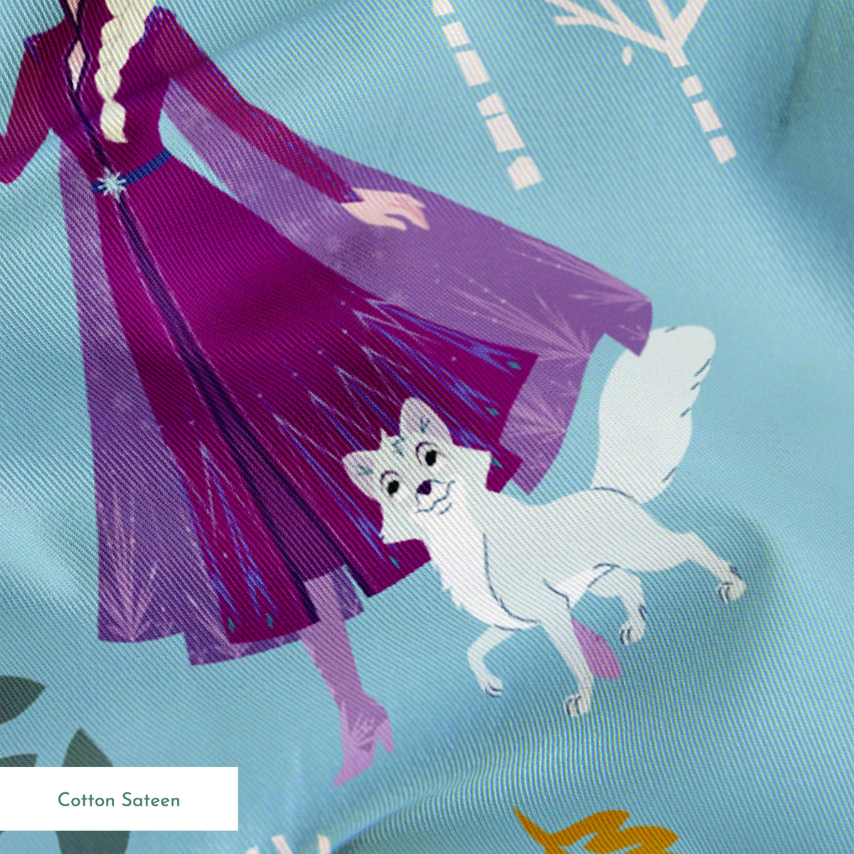 Disney Frozen  Winter Adventure on Blue Fabric