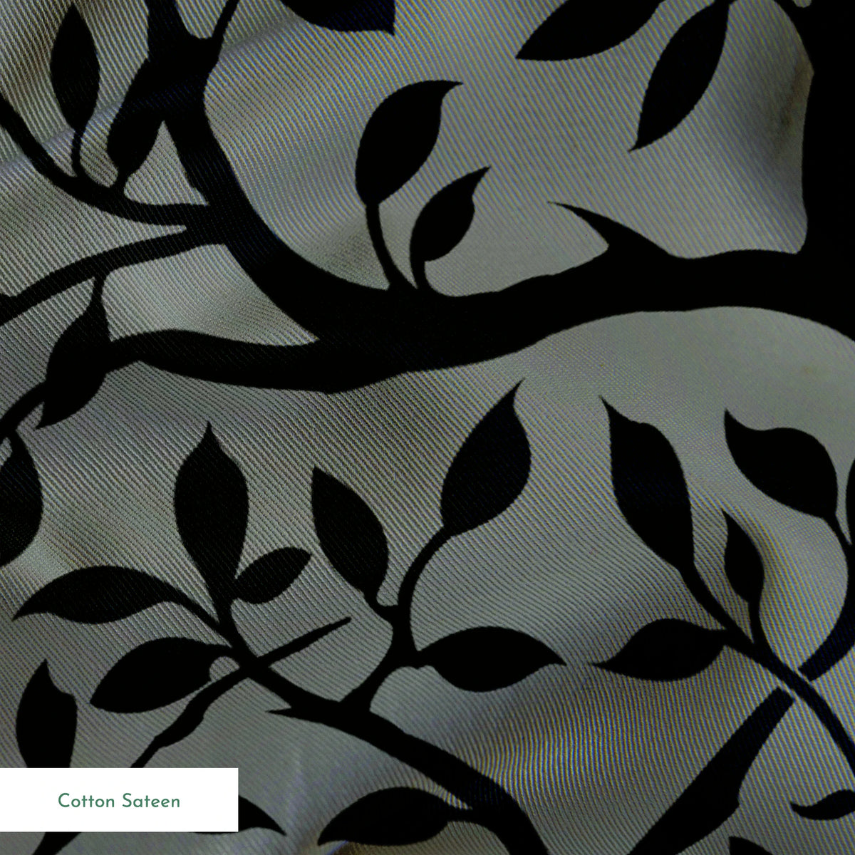 Winding Willow on Black Days Fabric