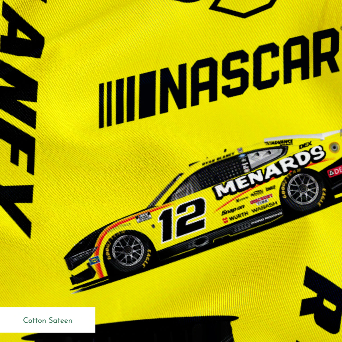 NASCAR® Ryan Blaney Toss on Yellow Fabric