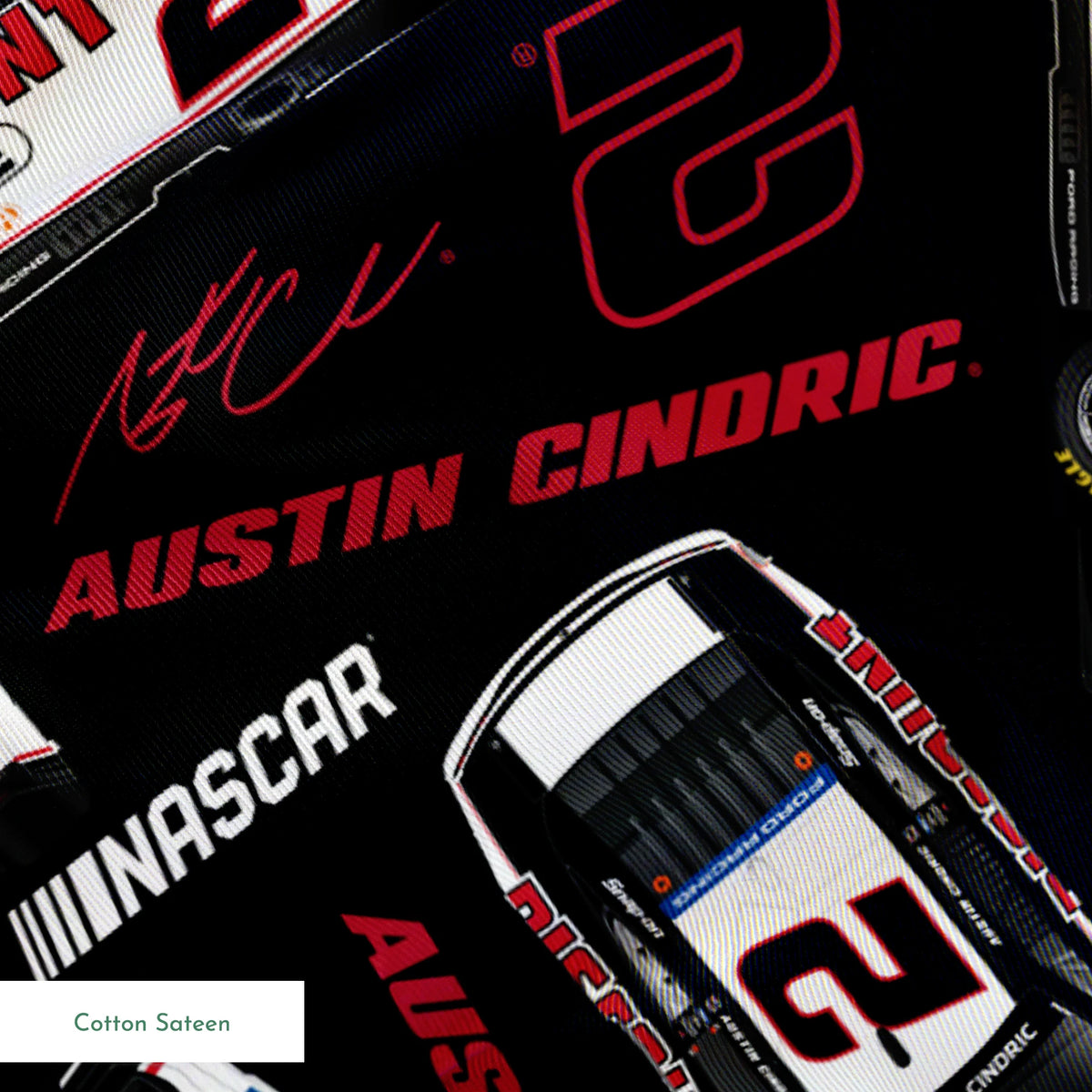 NASCAR® Austin Cindric Toss on Black Fabric