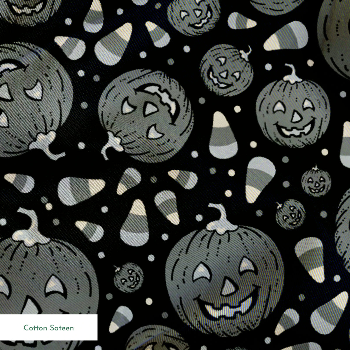 Trick or Treat on Mummy Gray Fabric