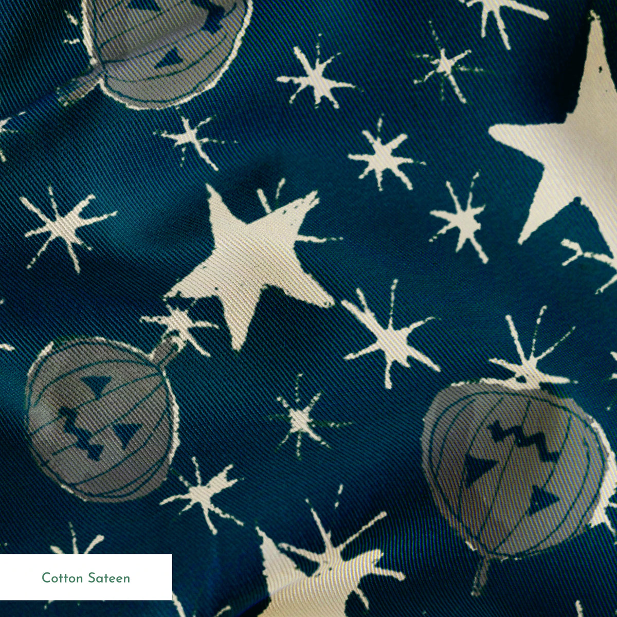 Pumpkins on Haunted Night Fabric