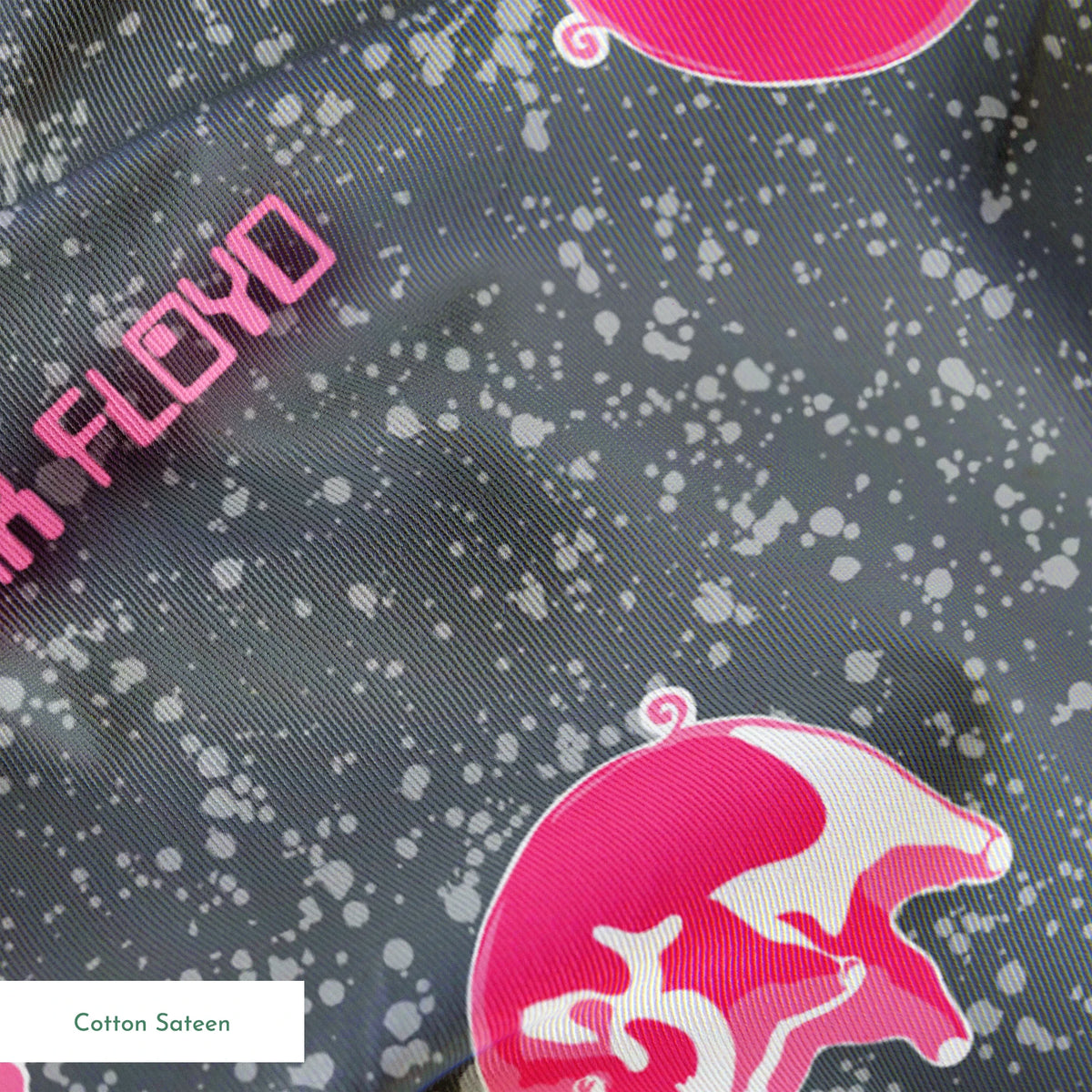 Pink Floyd Bright Pink Pigs Fabric