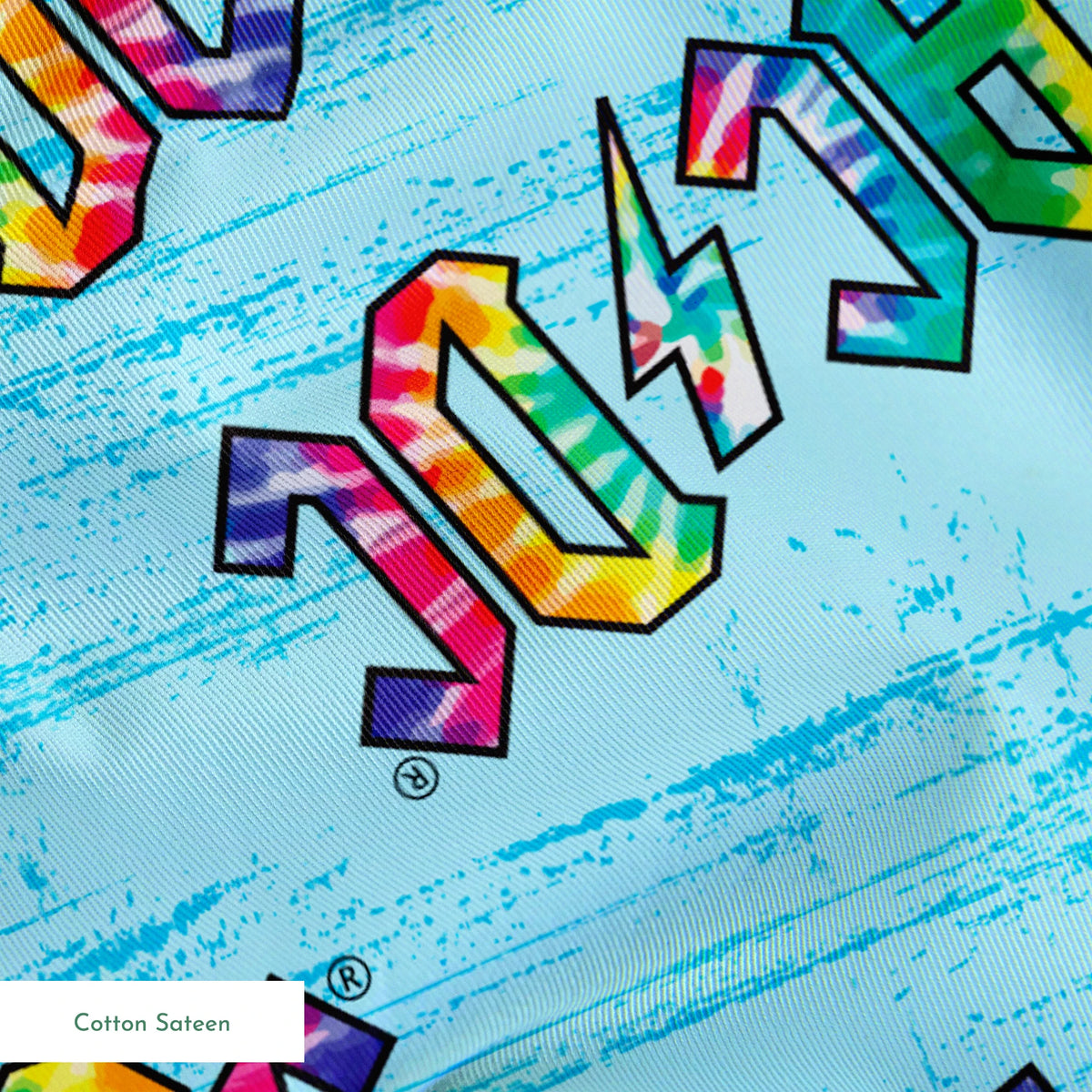 AC/DC Tie-dye Logo Fabric
