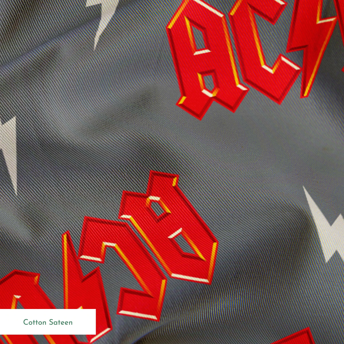AC/DC Lightning Bolts Fabric