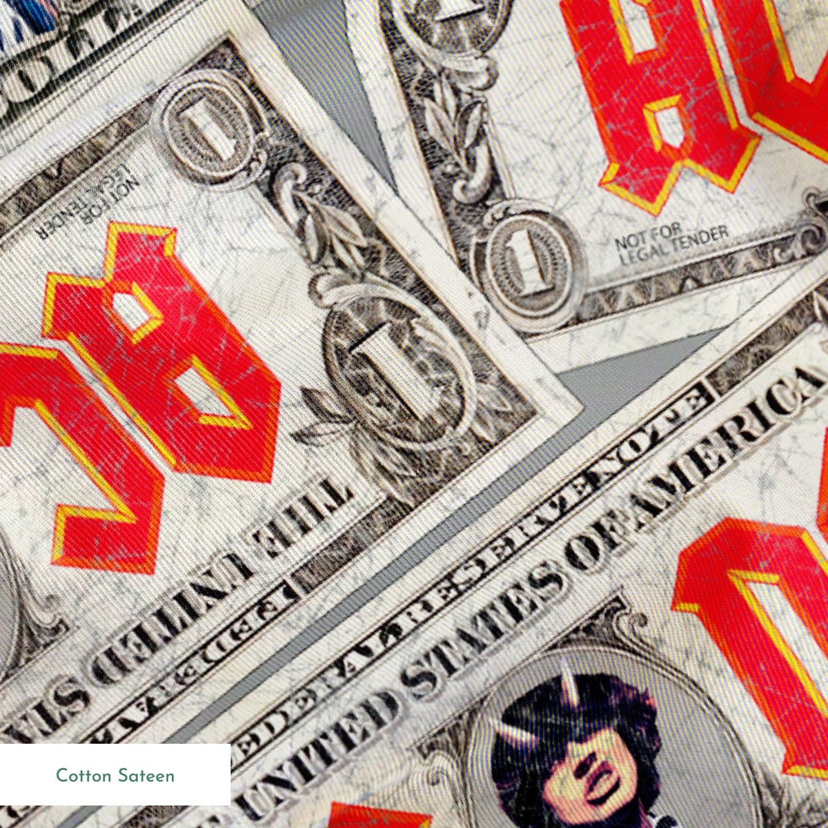 AC/DC Dirt Cheap Dollars Fabric