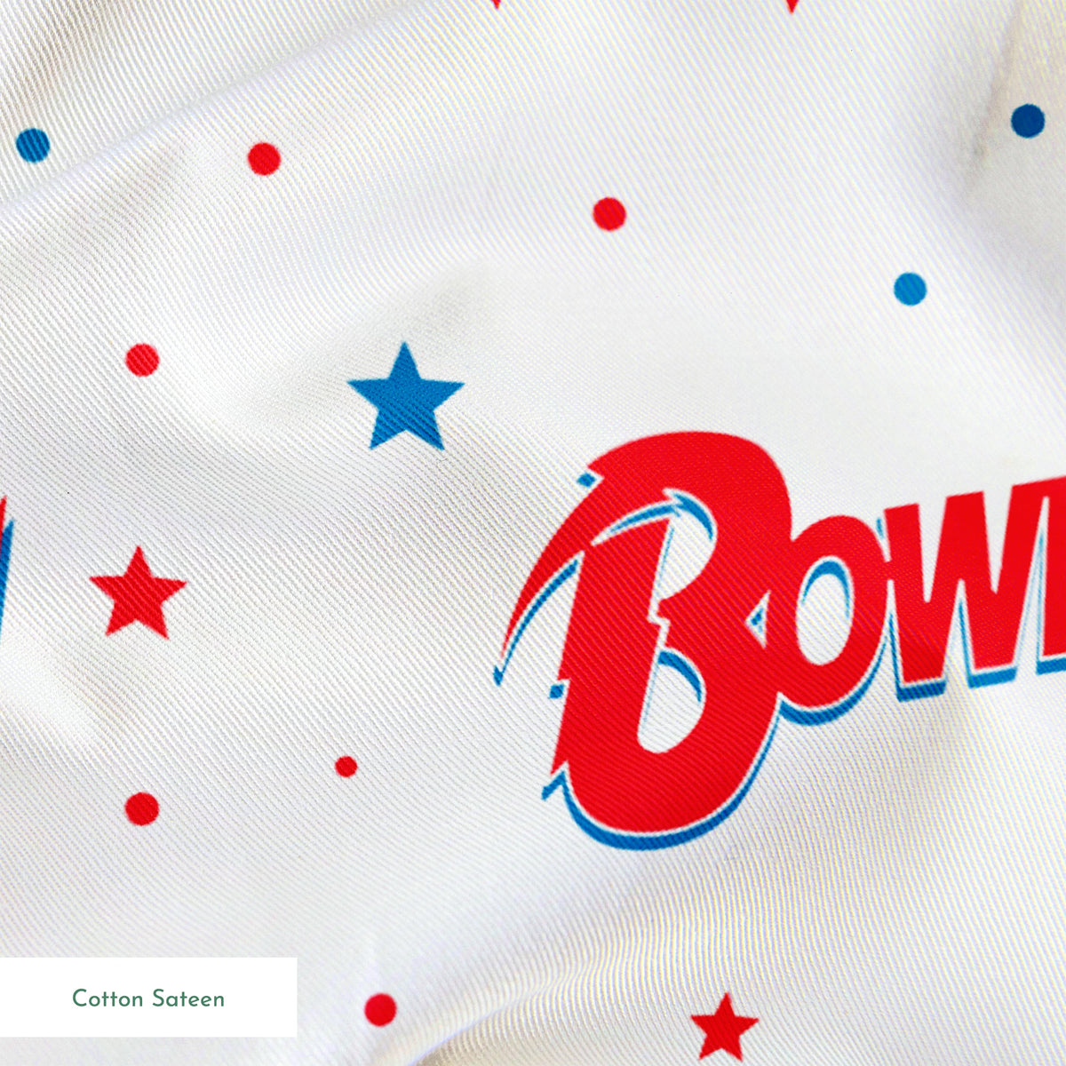 David Bowie Aladdin Sane Stars Fabric
