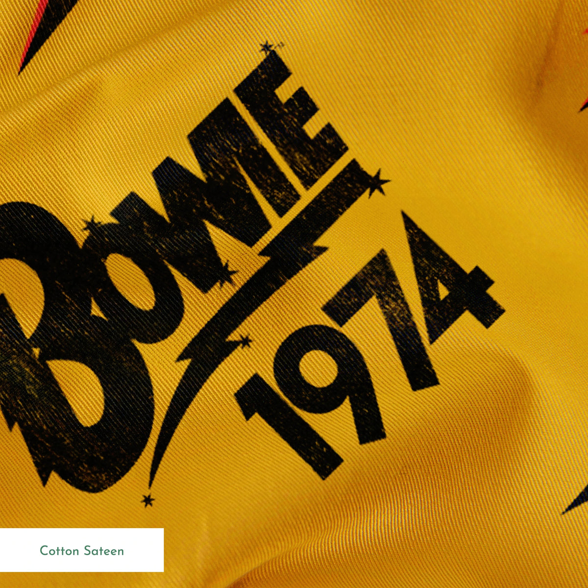 David Bowie Rebel Rebel 1974 on Yellow Fabric