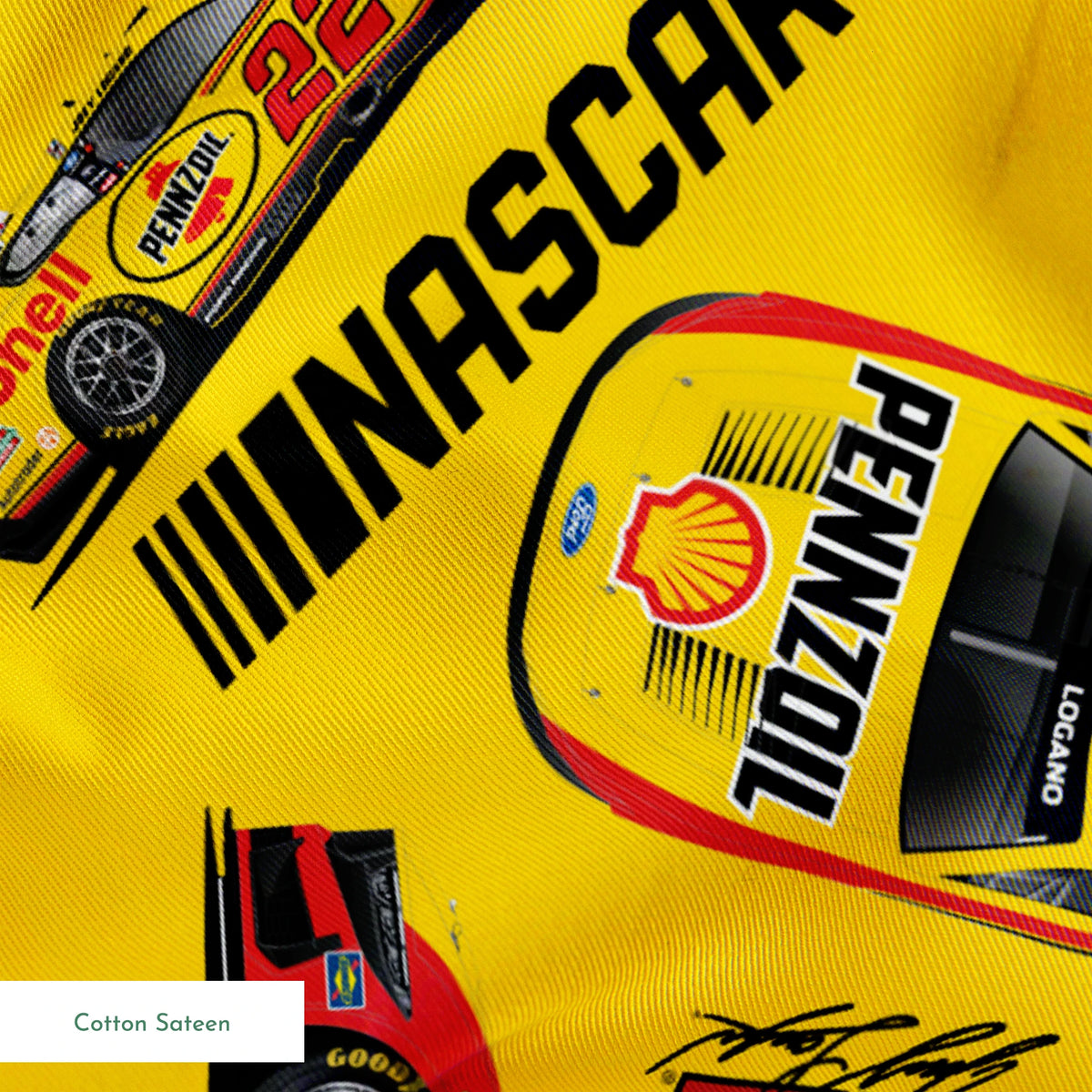 NASCAR® Joey Logano Toss on Yellow Fabric