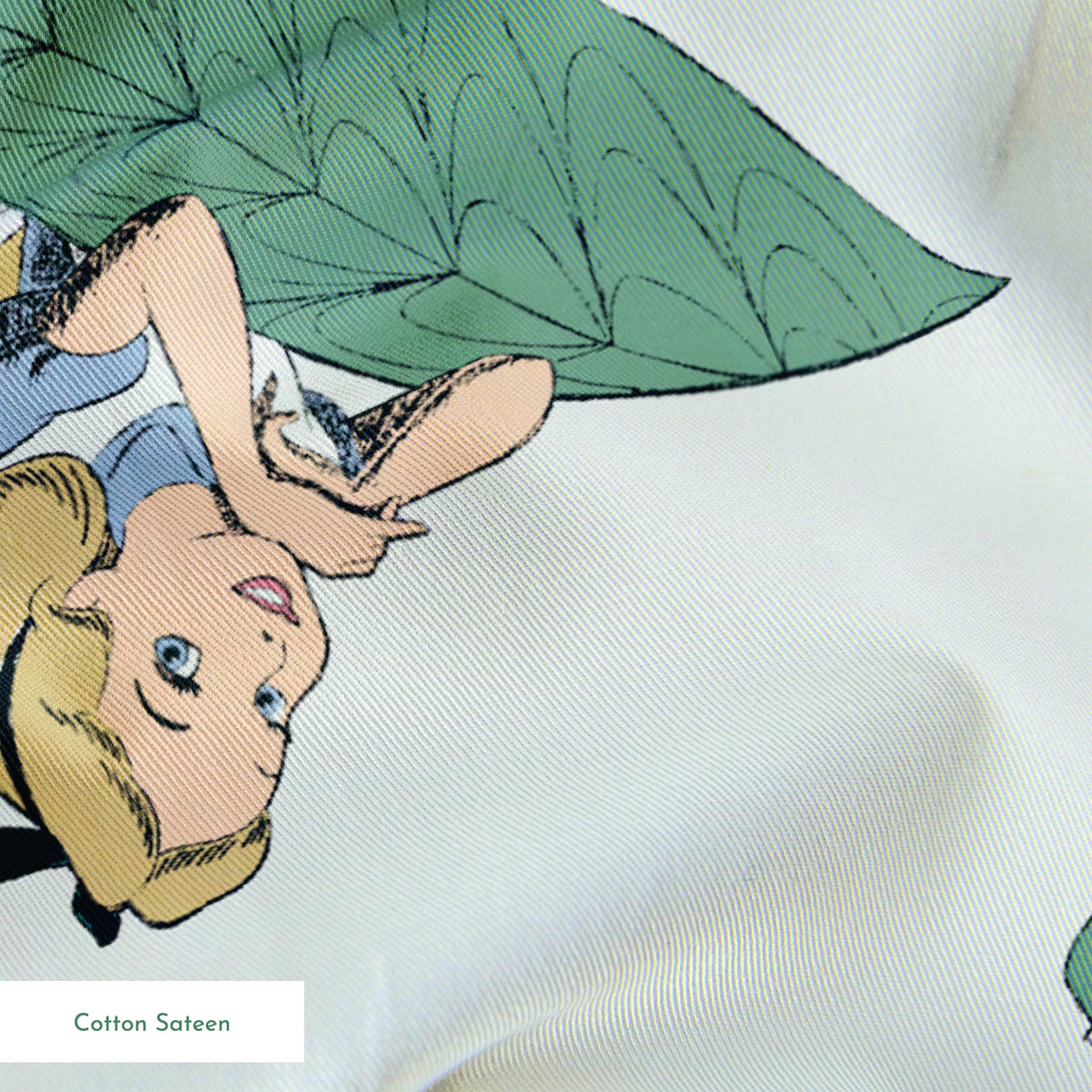 Disney Alice in Wonderland Green Whimsy Fabric