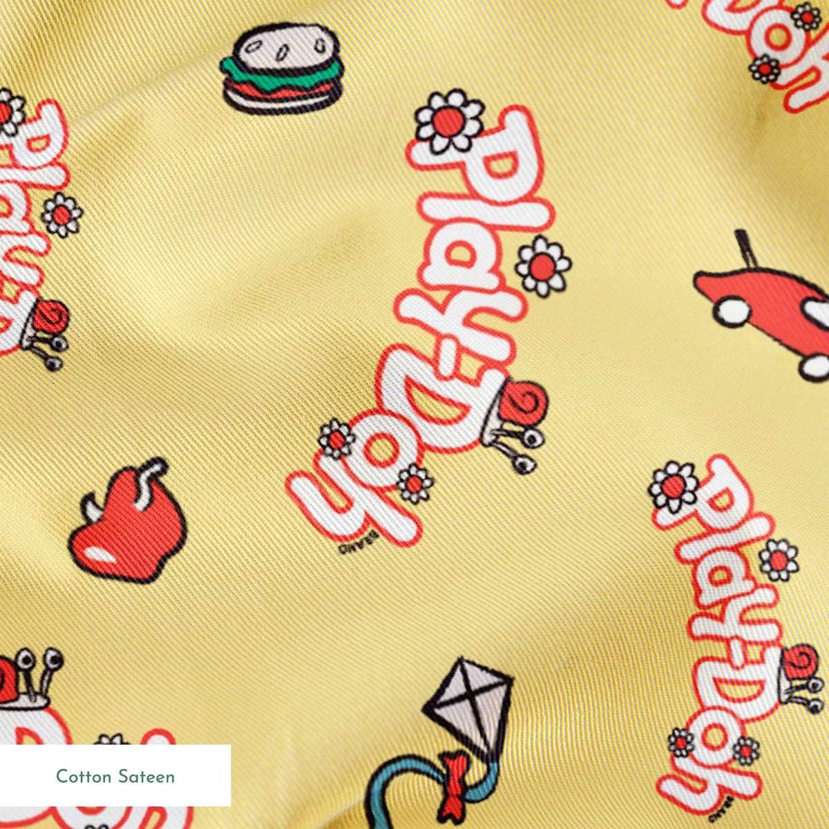 Hasbro Play-Doh Retro Daisy Logo Fabric