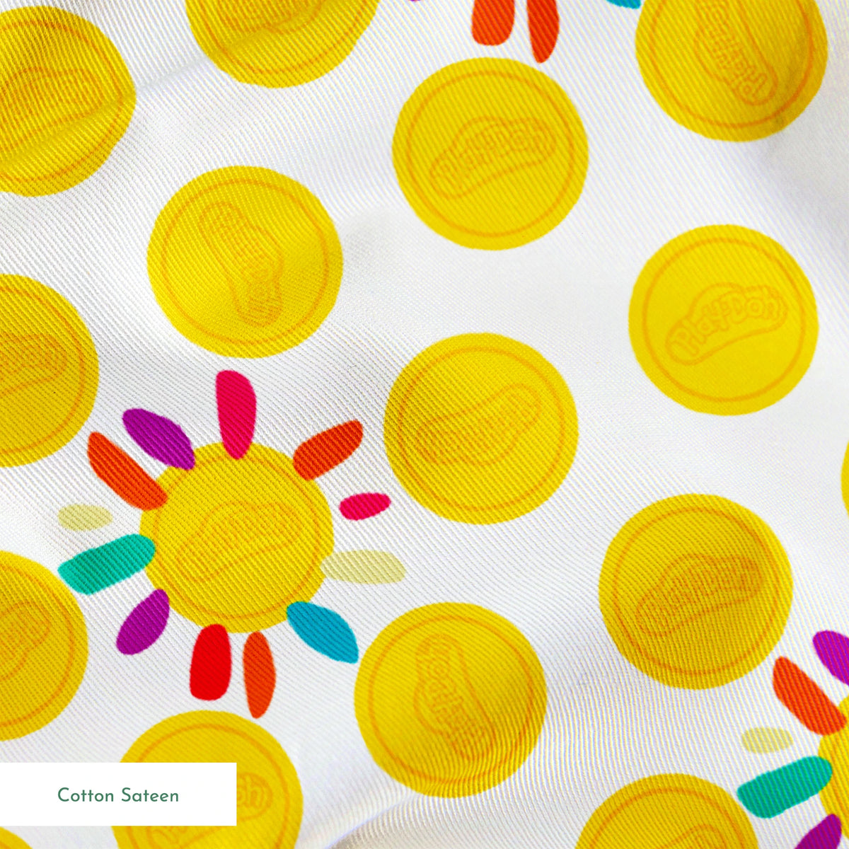 Hasbro Play-Doh Bright Suns on White Fabric
