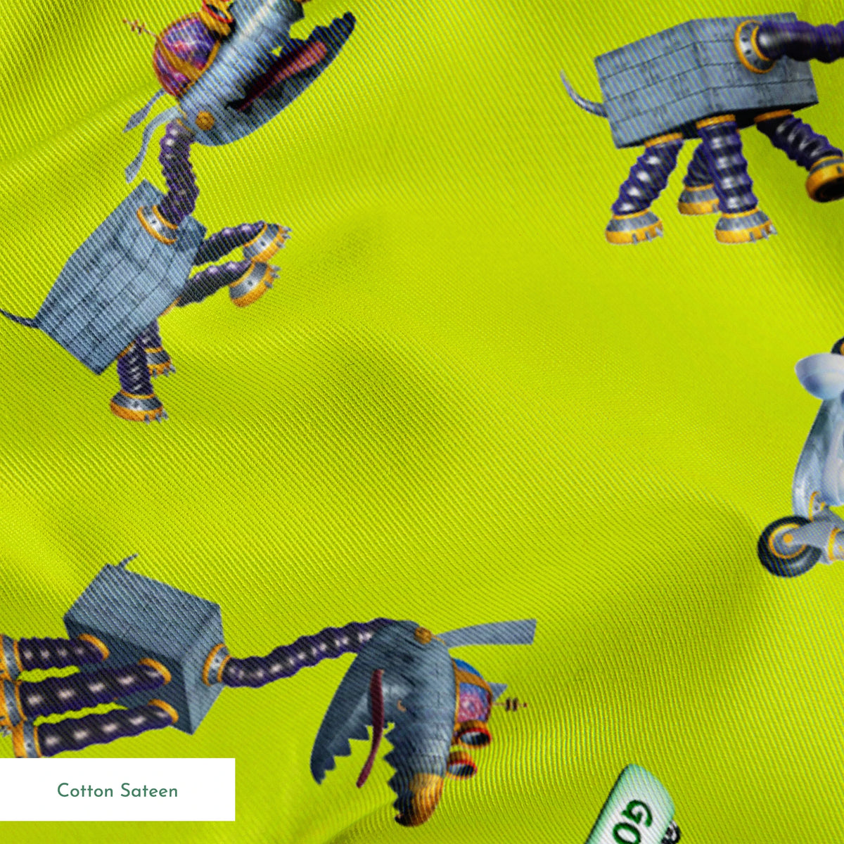Paramount Jimmy Neutron Best Buds on Green Fabric