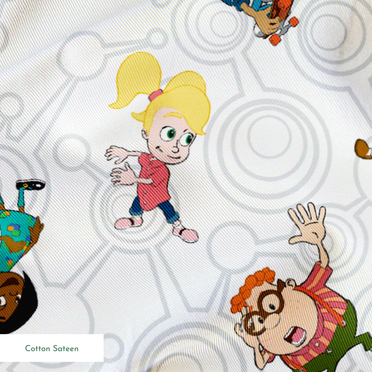 Paramount Jimmy Neutron Friendship Toss on White Fabric