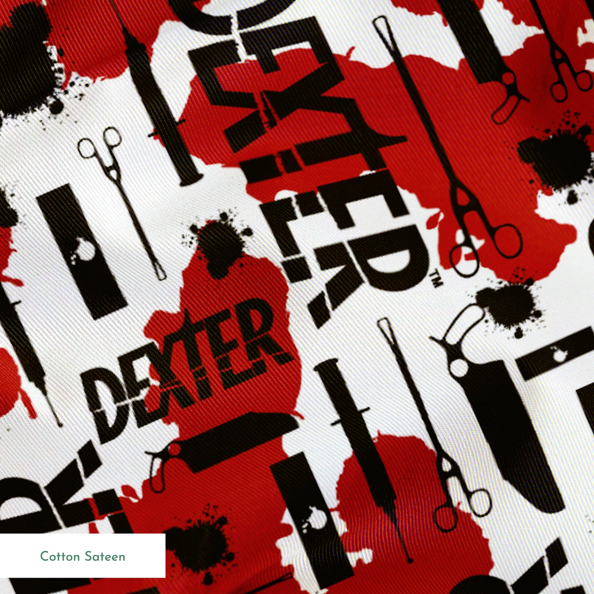 Showtime Dexter Killer Tools on Red Fabric