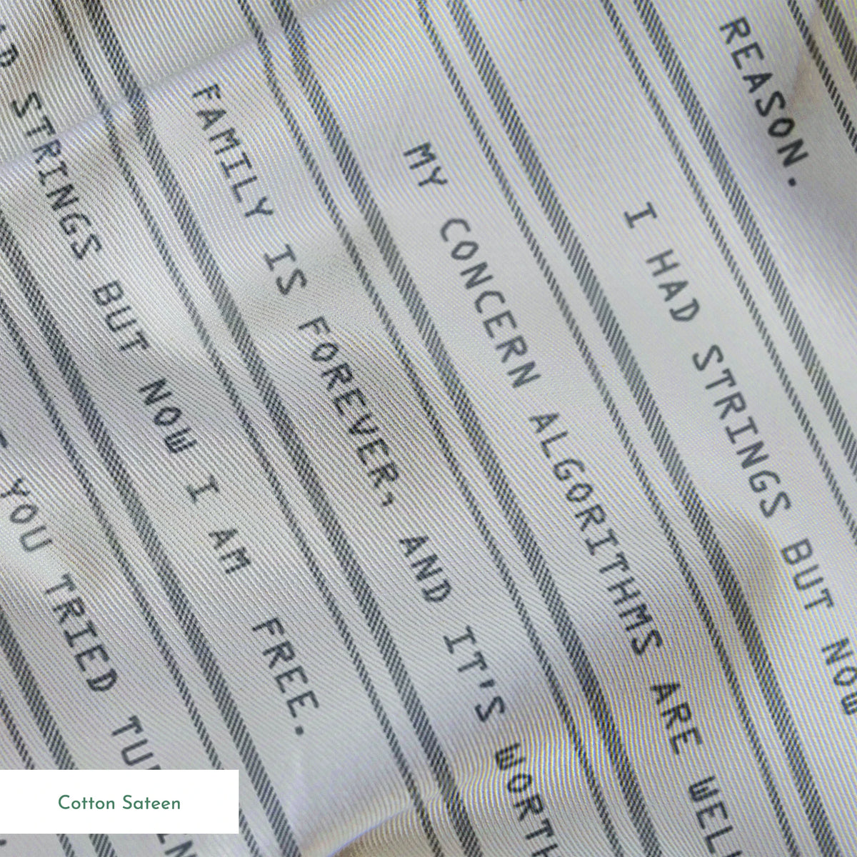 Marvel VisionQuest Iconic Quotes on Vertical Lines Fabric