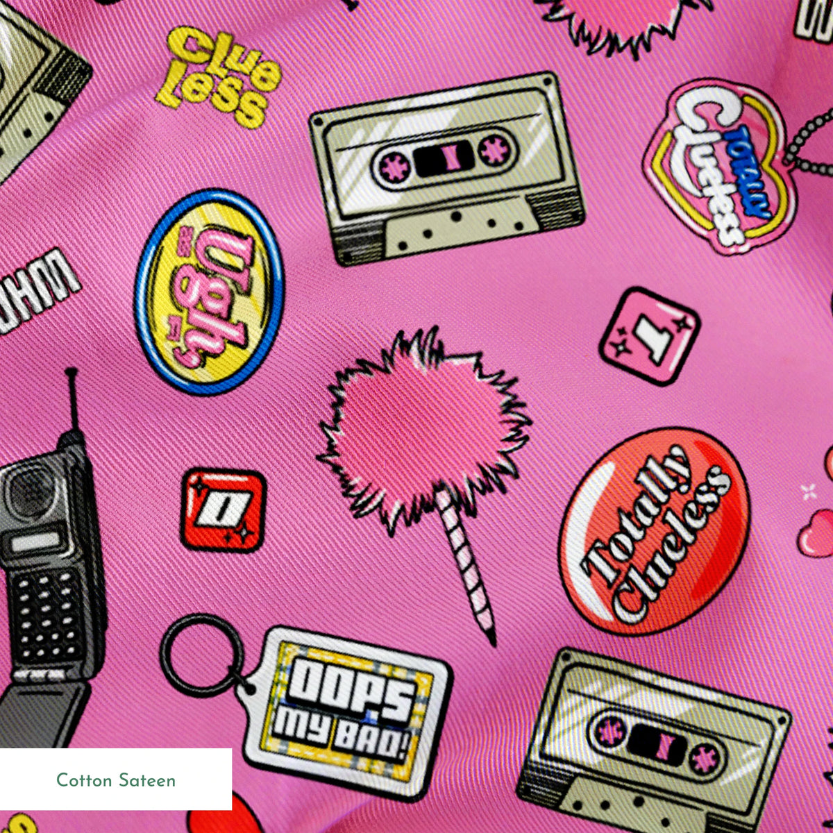 Paramount Clueless  Nostalgic Toss on Pink Fabric