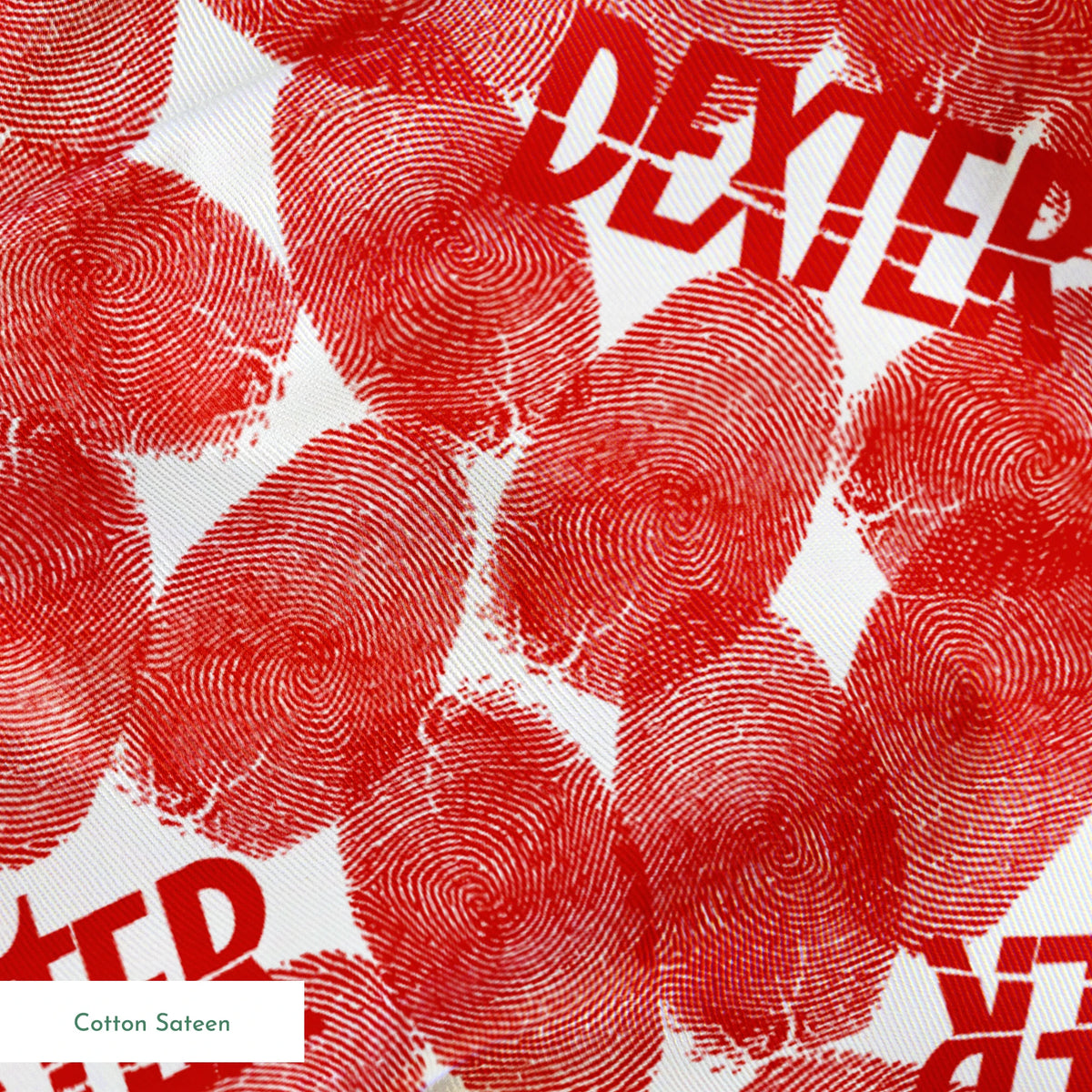 Showtime Dexter Fingerprints on Red Fabric