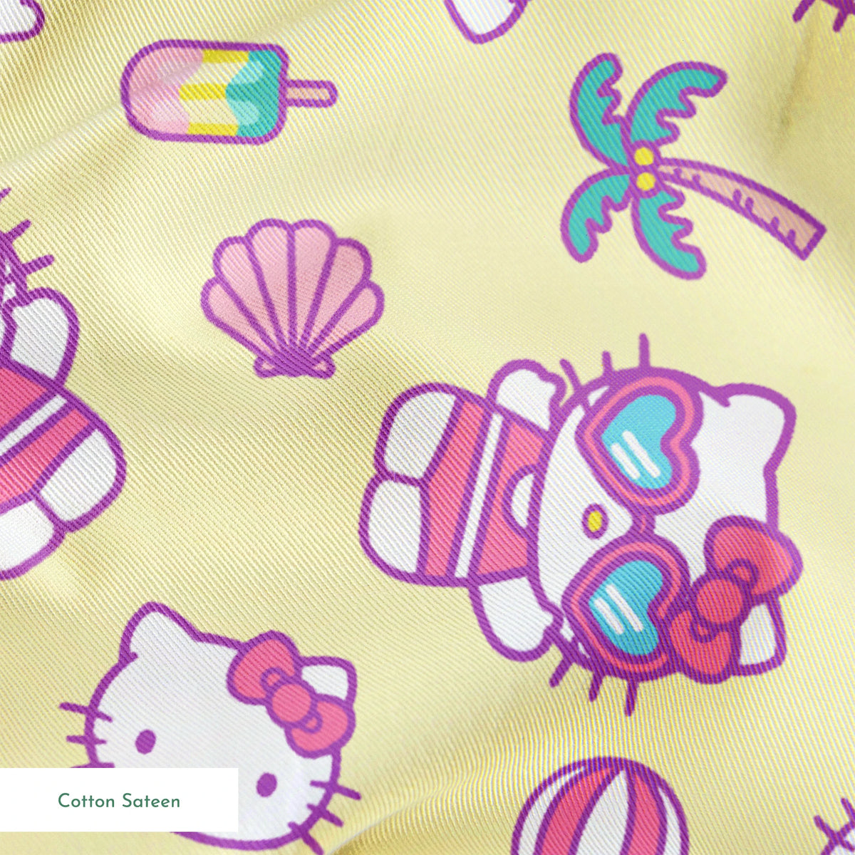 Hello Kitty® Beach Day Fun on Yellow Fabric