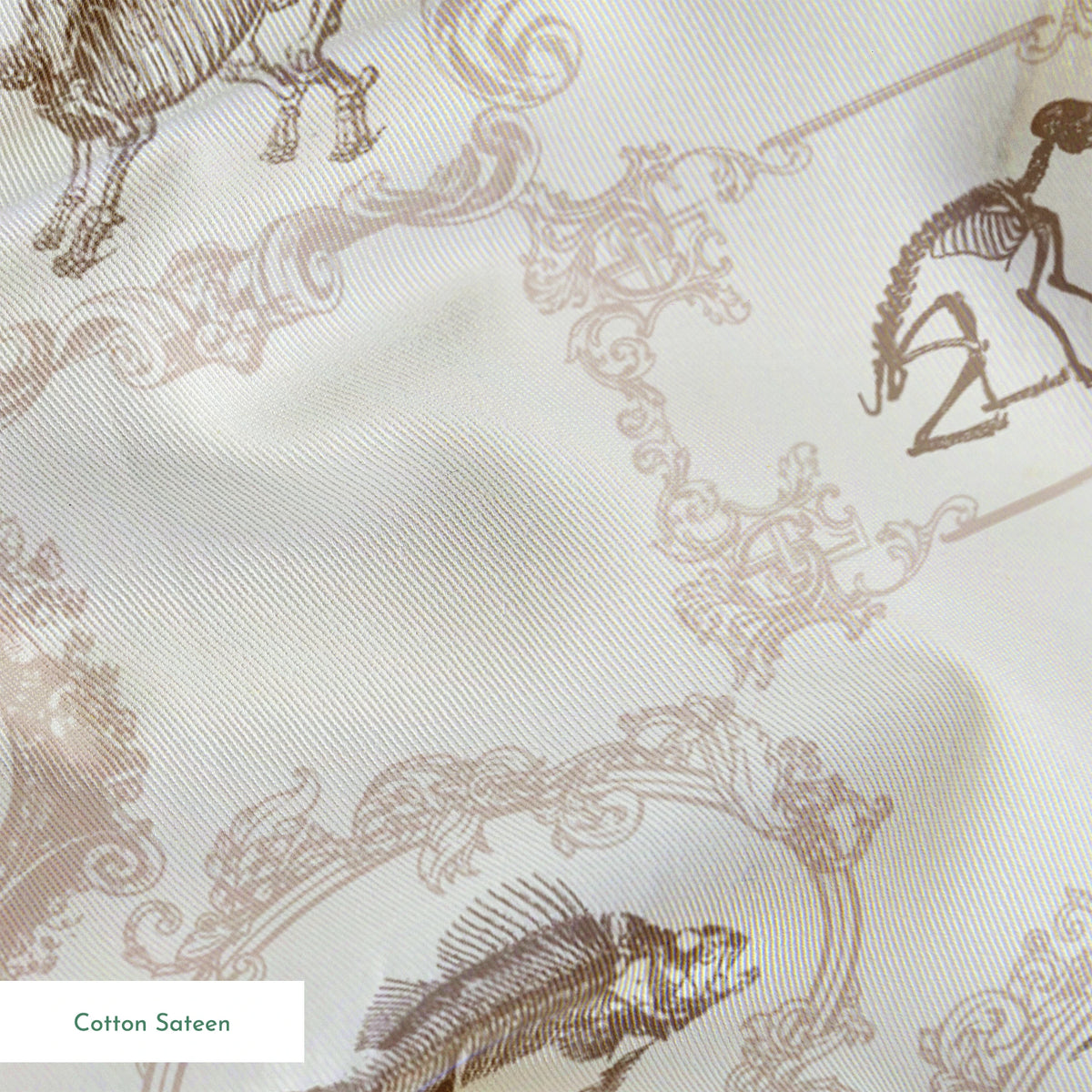 Disney Haunted Mansion Pet Portraits on Cream Fabric