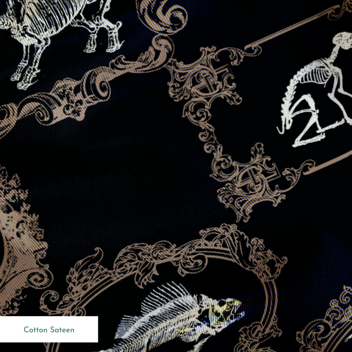 Disney Haunted Mansion Pet Portraits on Black Fabric