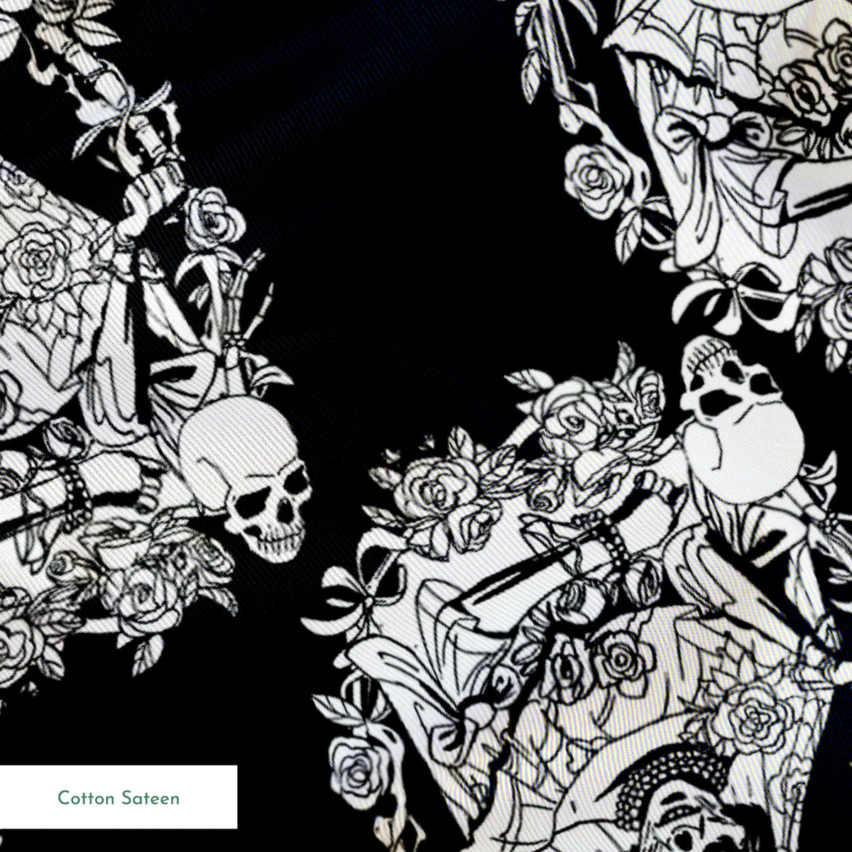 Disney Haunted Mansion Black Widow Bride Fabric