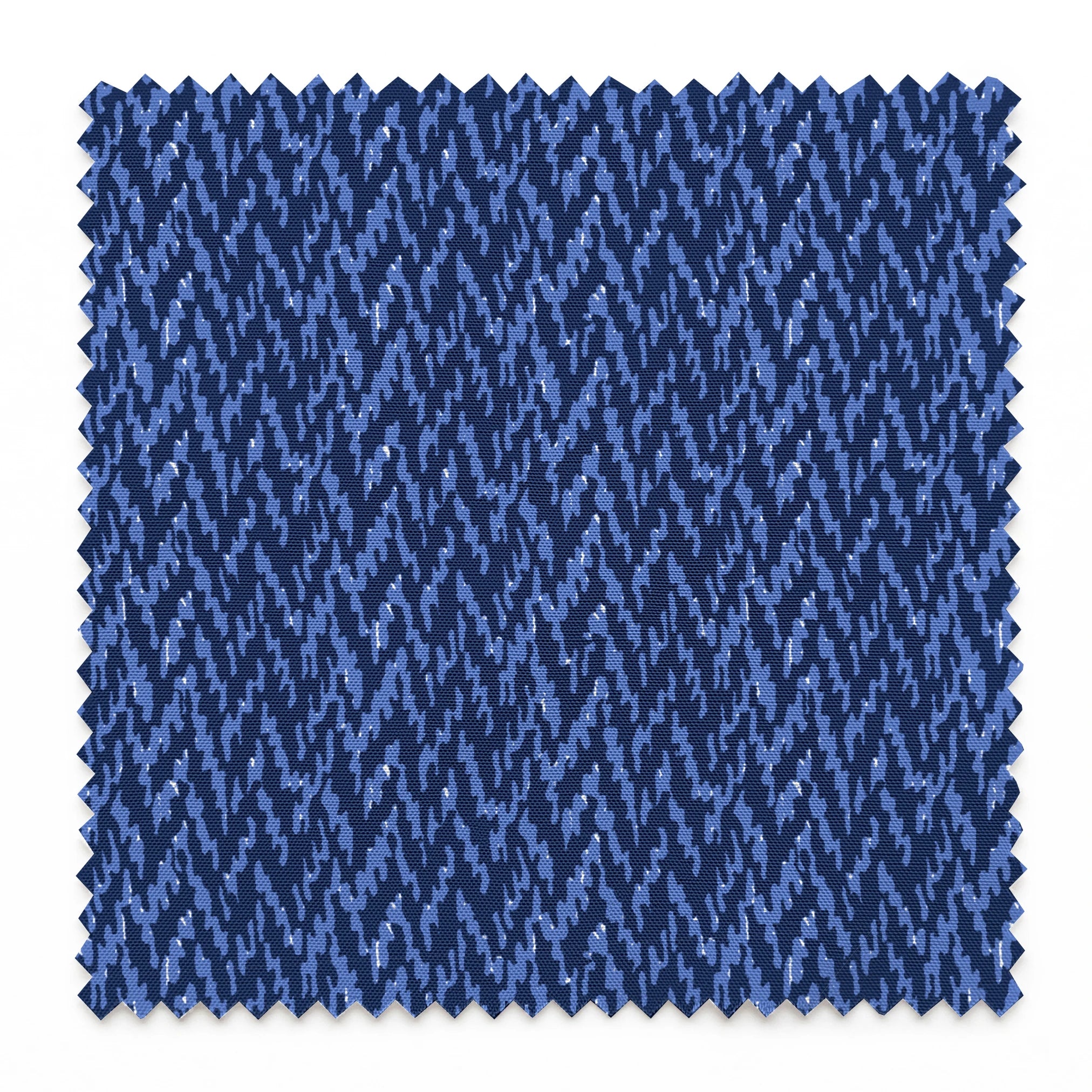 Abstract blue pattern with irregular vertical streaks in dark and light blue shades creating a textured, wavy appearance springs swatch pinked