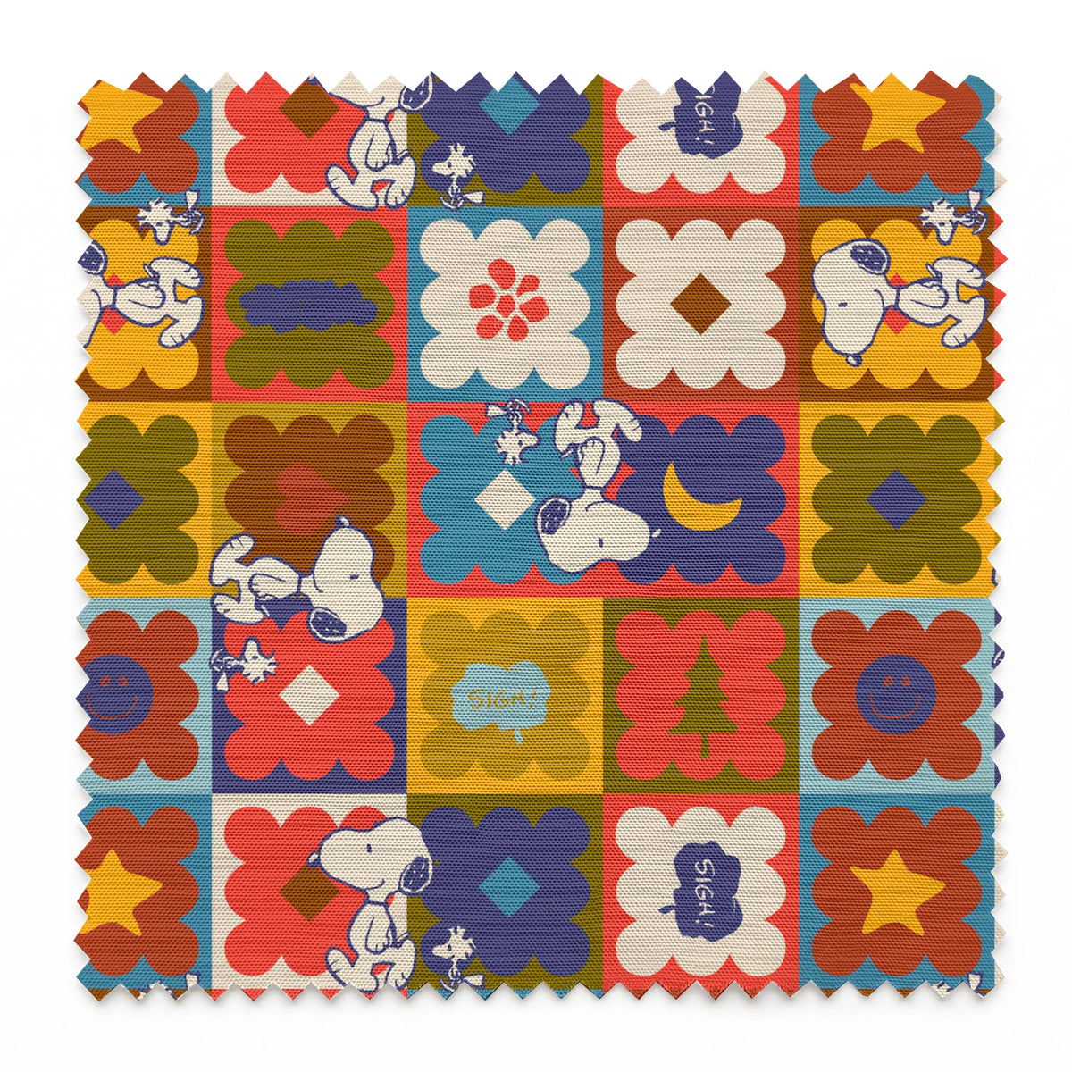 Peanuts Snoopy Patchwork Icons | Fabric by the Yard