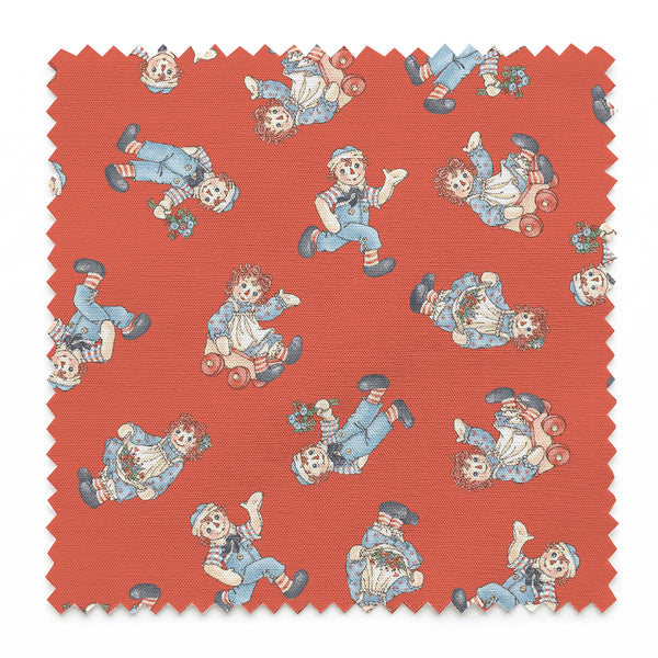 Raggedy Ann and Andy Toss Red | Fabric by the Yard