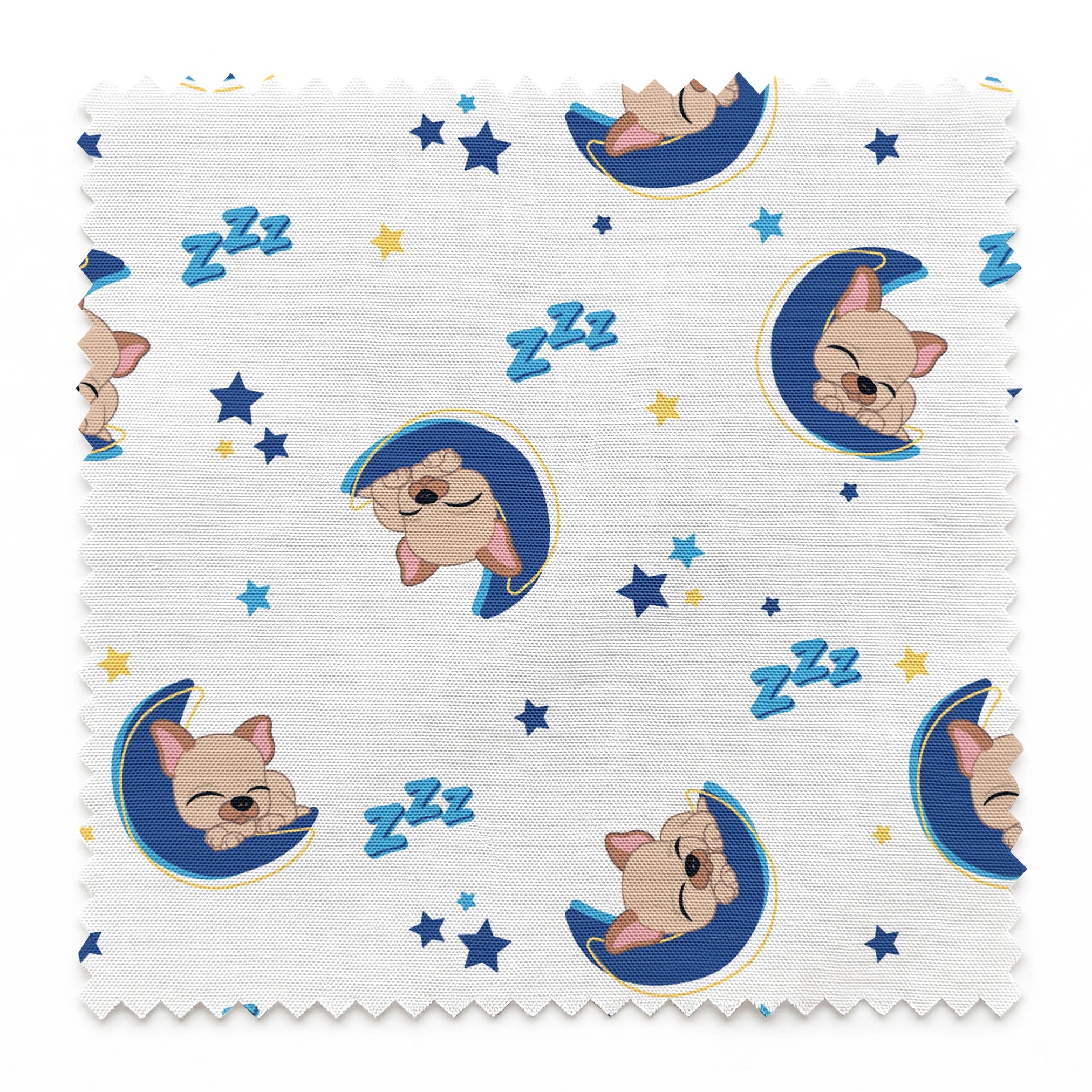Hasbro Littliest Pet Shop Frenchie Snooze on White Fabric
