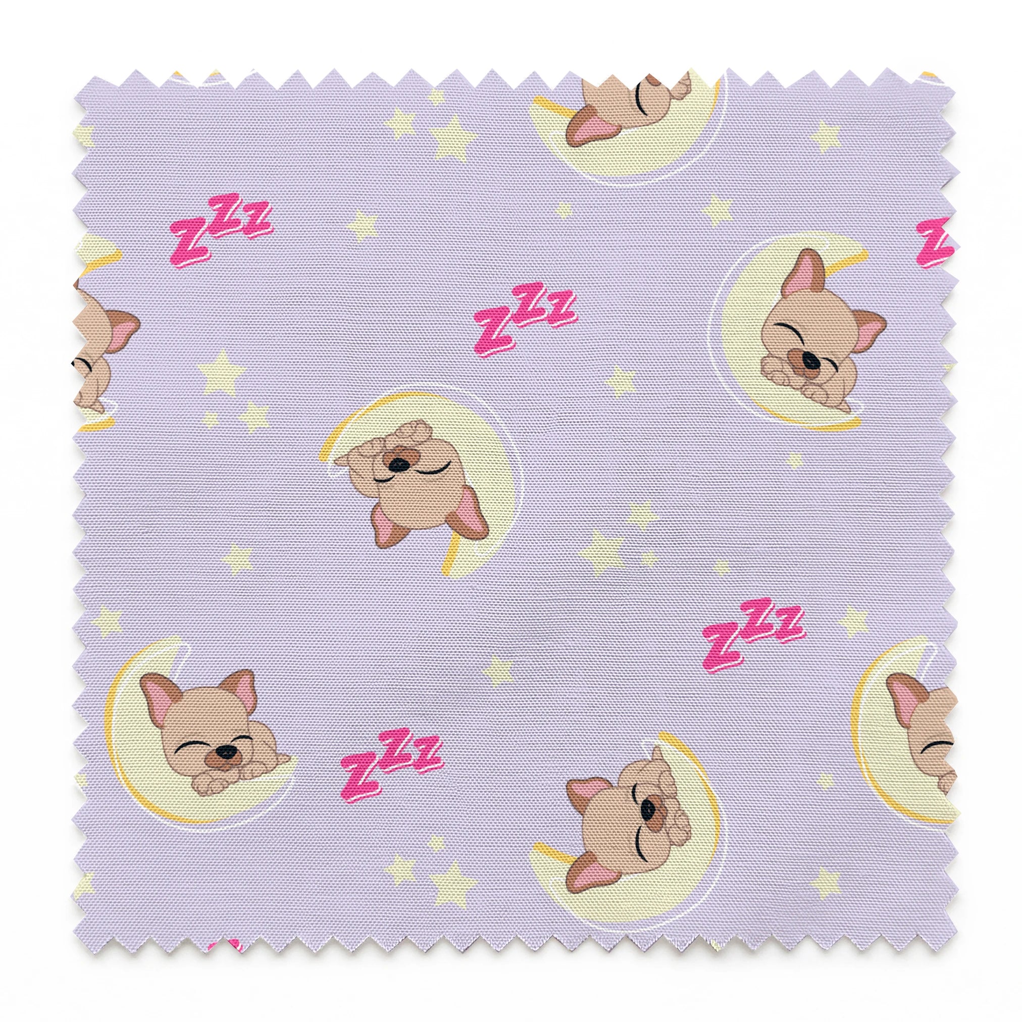 Hasbro Littliest Pet Shop Frenchie Snooze on Lavender Fabric