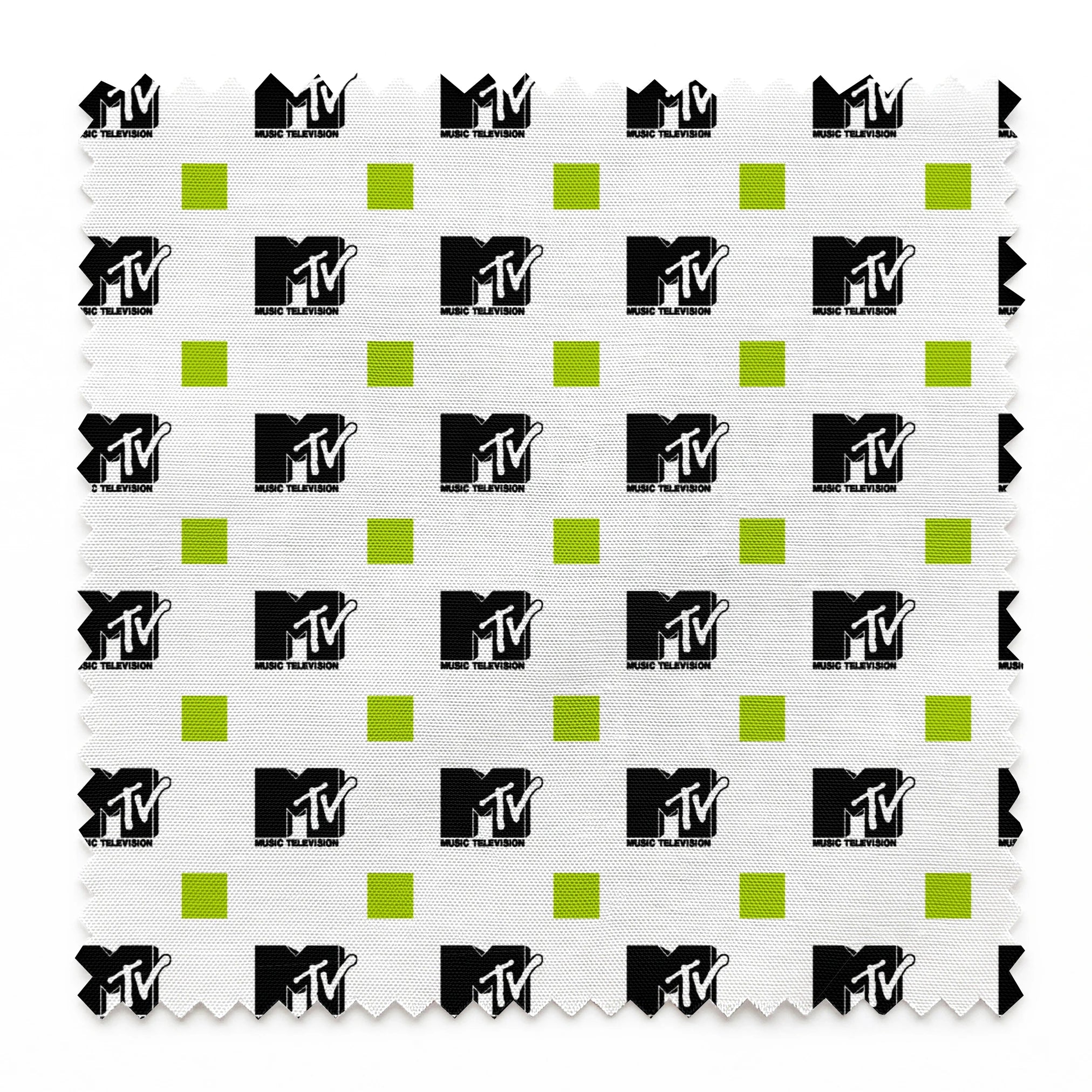 Paramount MTV  Blocks on White Fabric