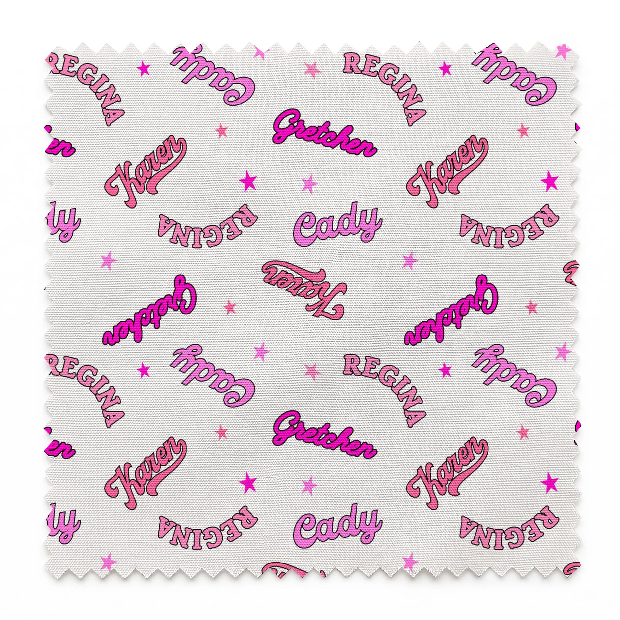 Paramount Mean Girls  Plastics Name Toss on White Fabric