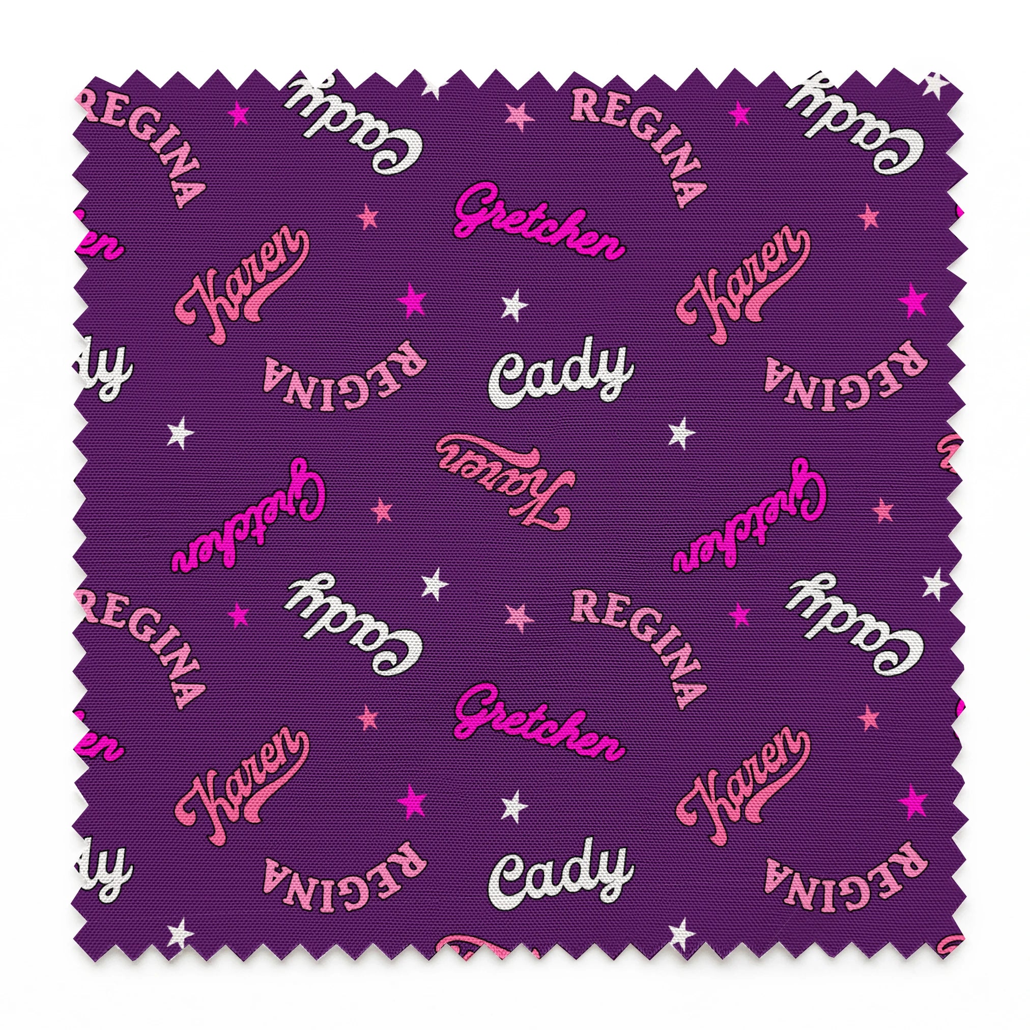 Paramount Mean Girls  Plastics Name Toss on Purple Fabric