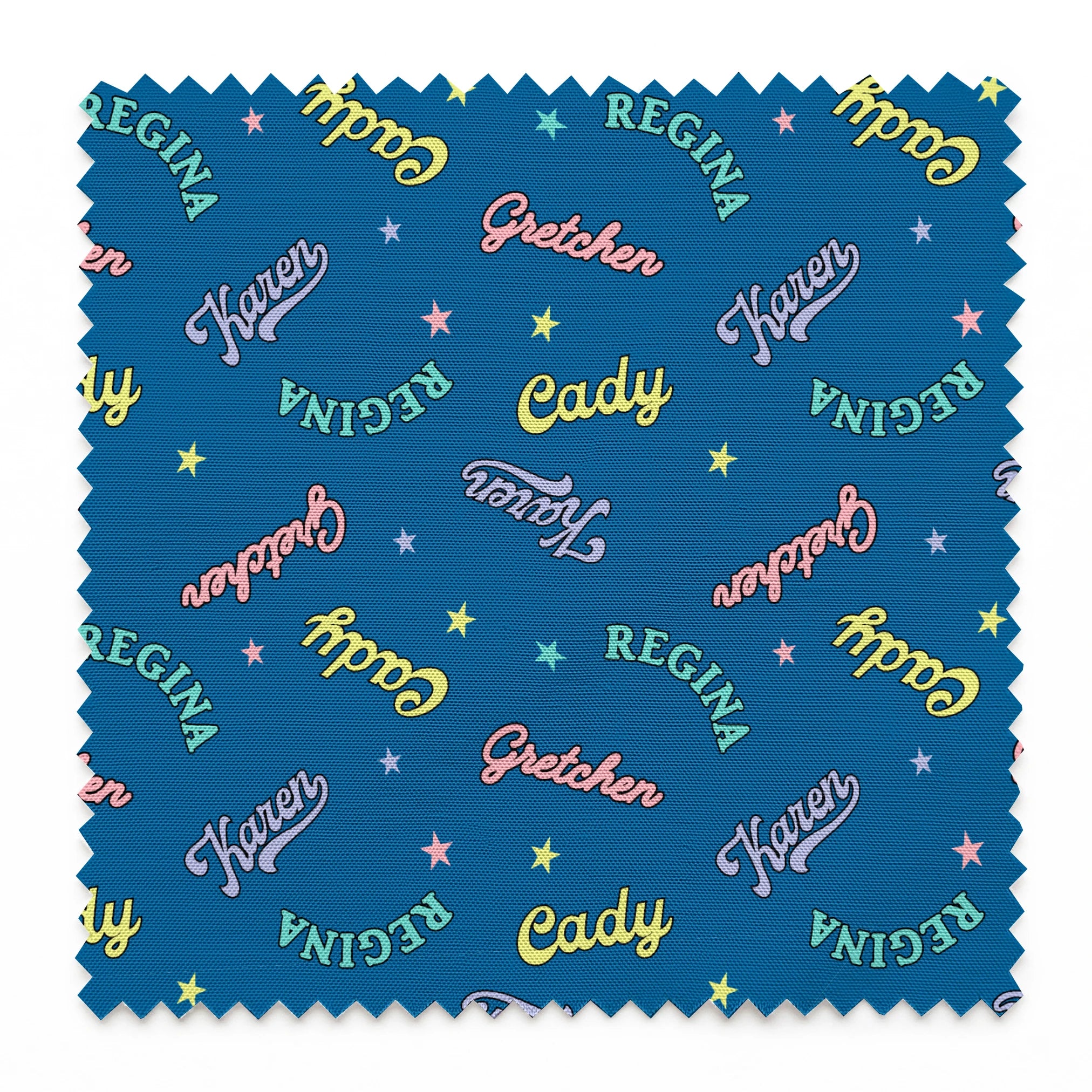 Paramount Mean Girls  Plastics Name Toss on Blue Fabric