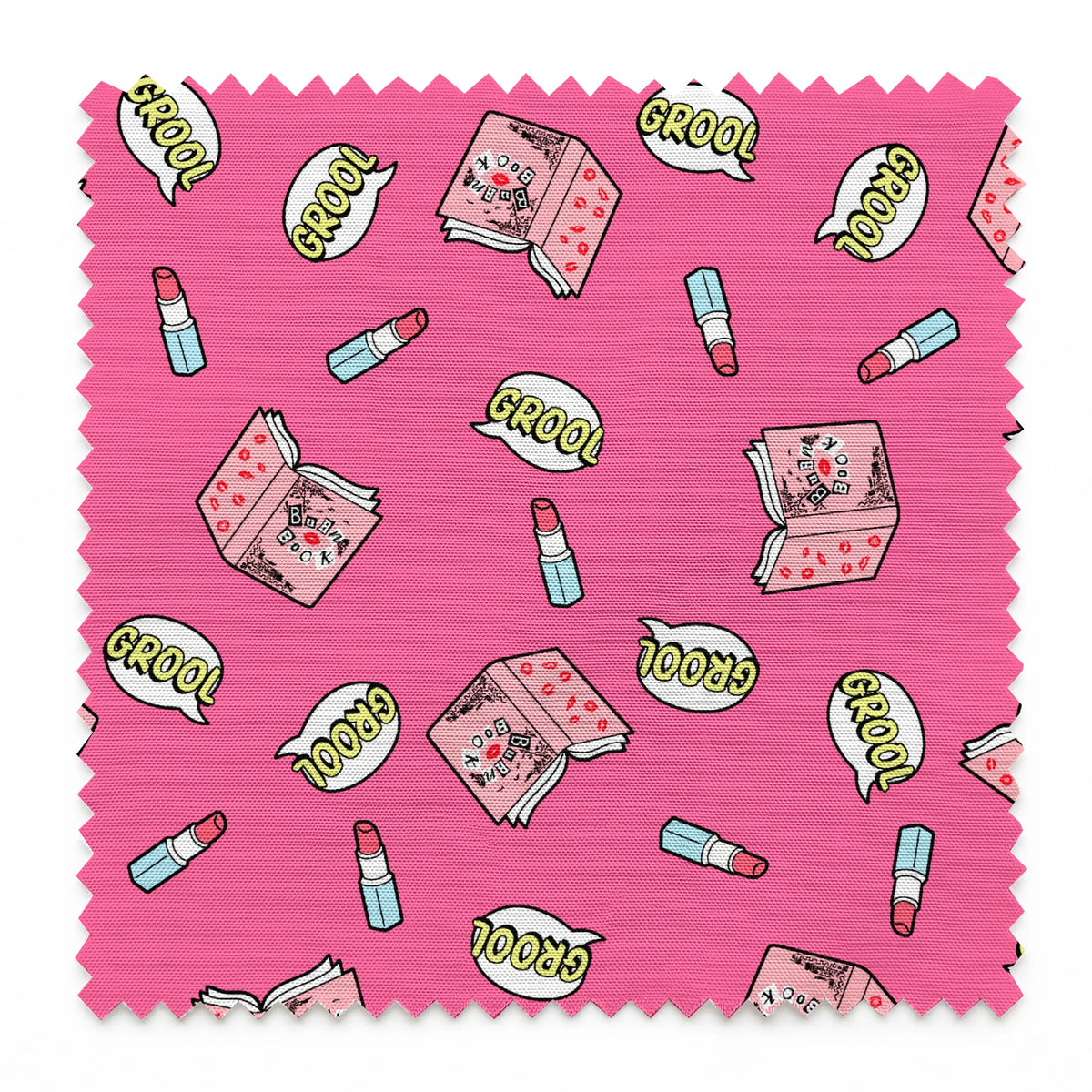 Paramount Mean Girls  Grool Burn Book on Pink Fabric