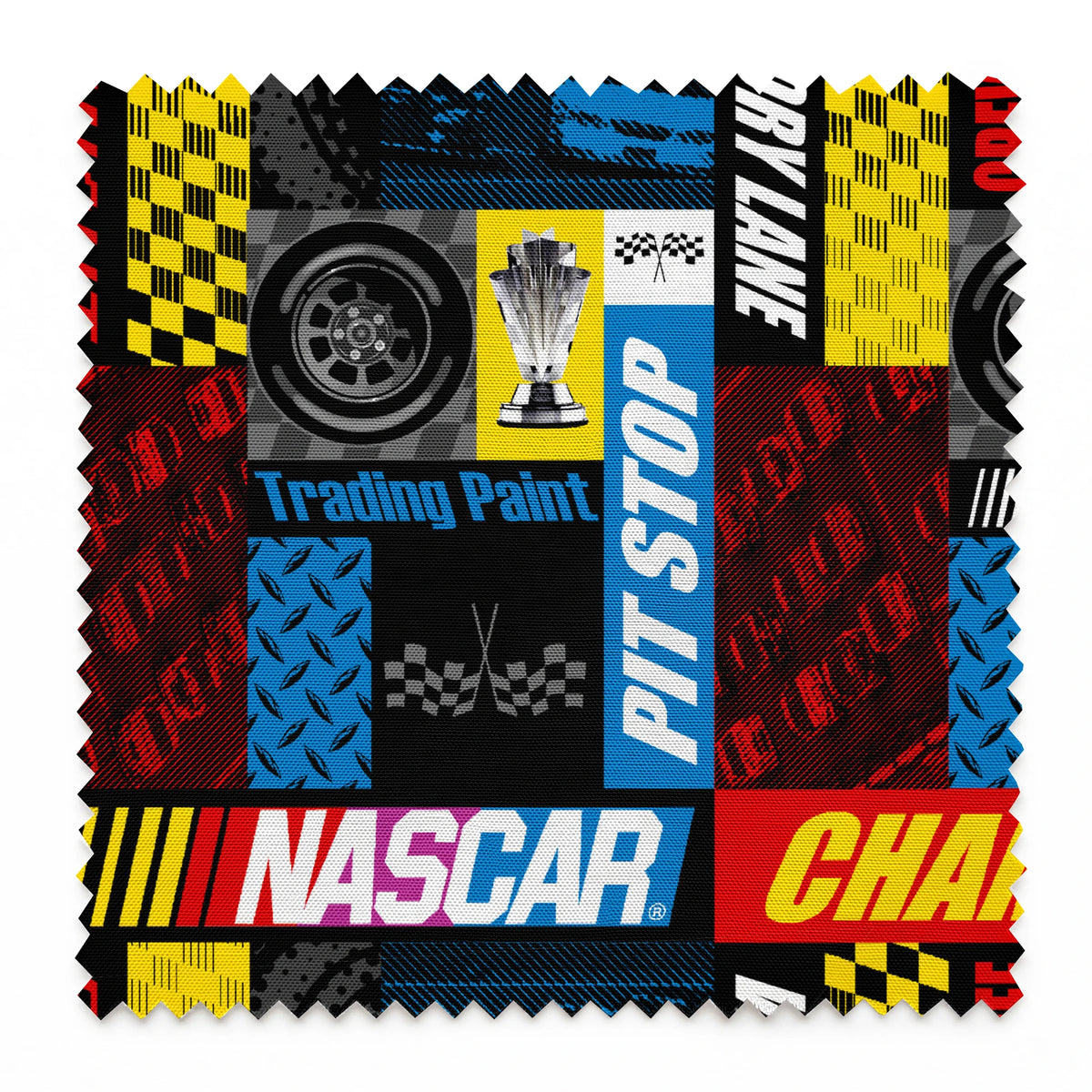 NASCAR® Retro Racing Patchwork Fabric