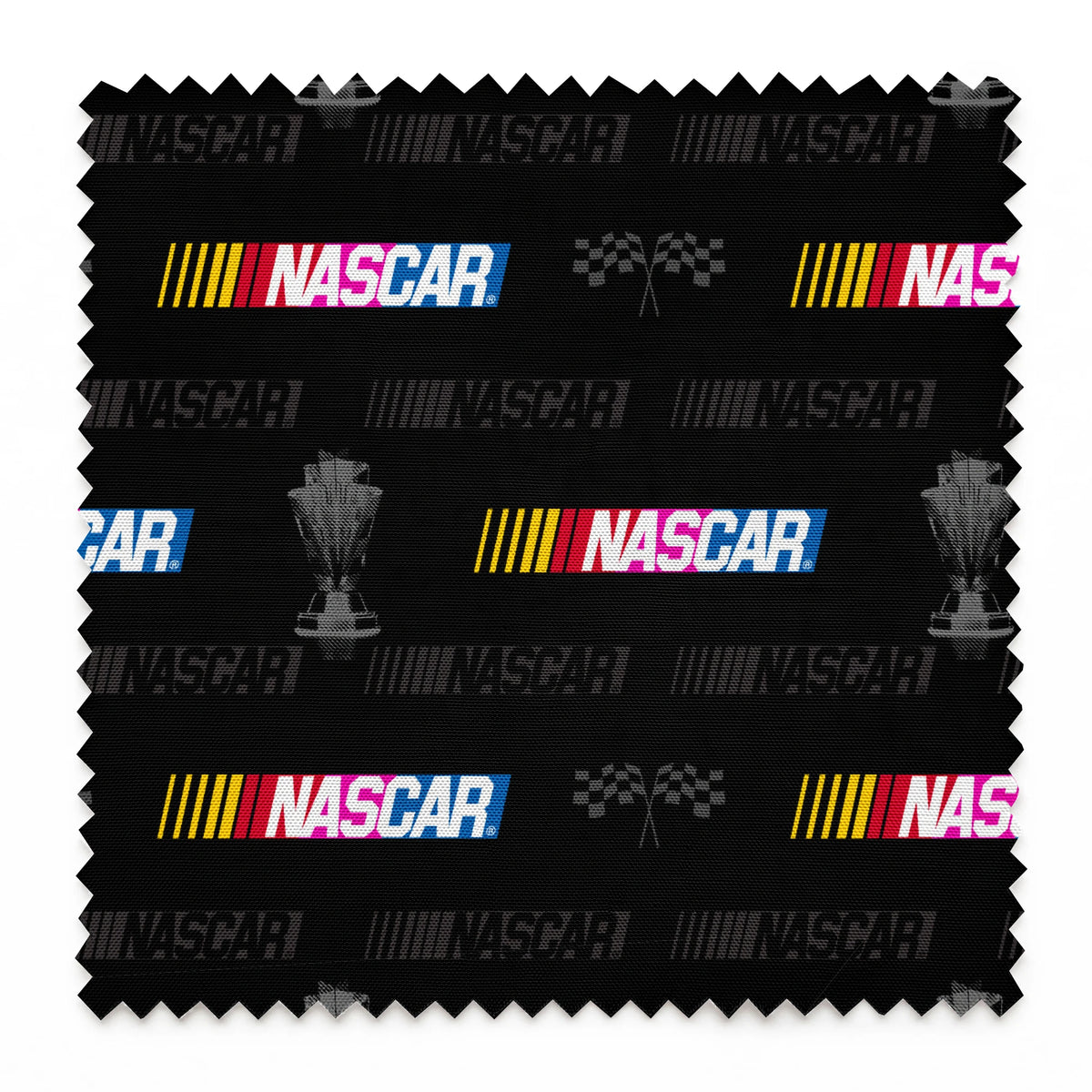 NASCAR® Retro Champions on Black Fabric