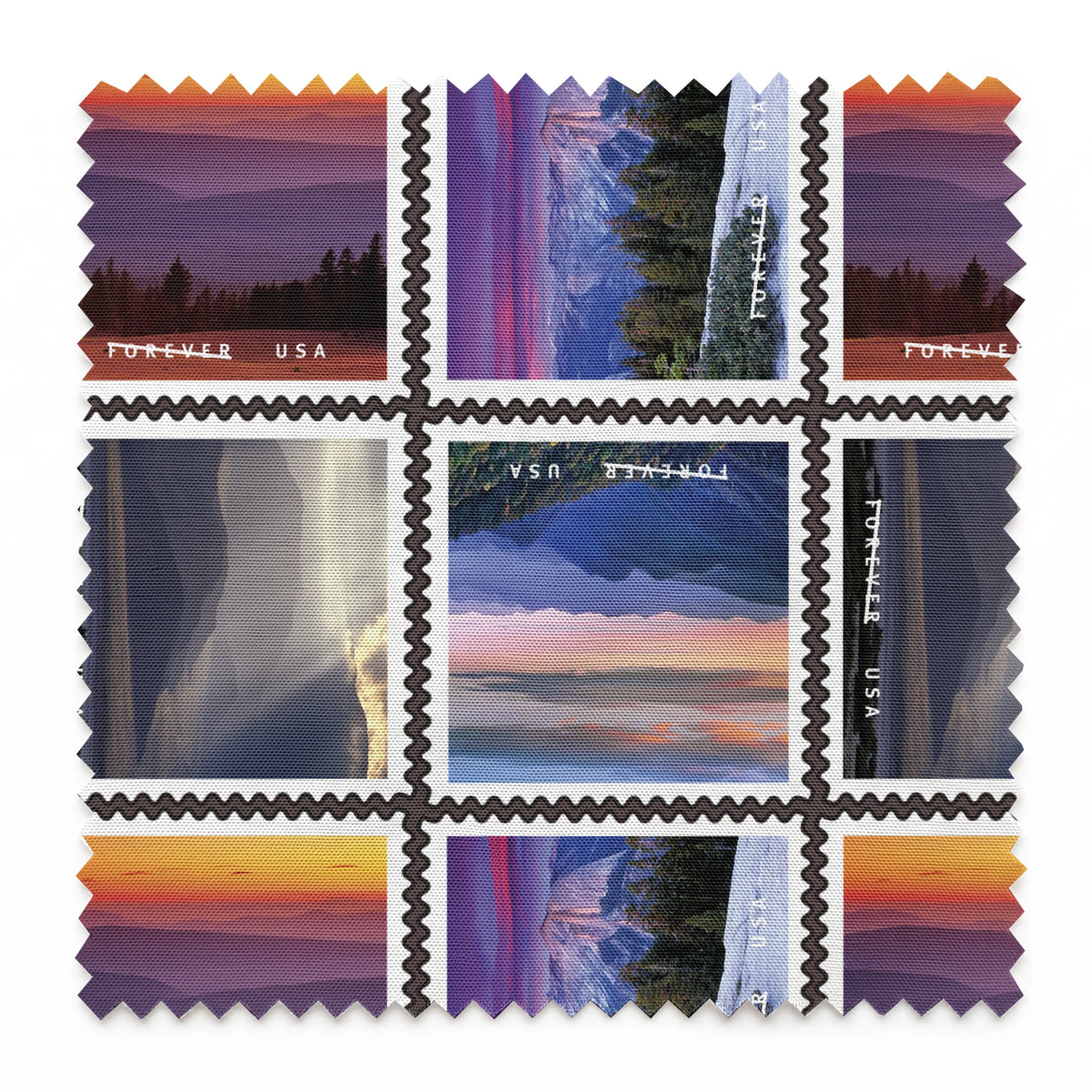 USPS Mountain Landscapes Fabric