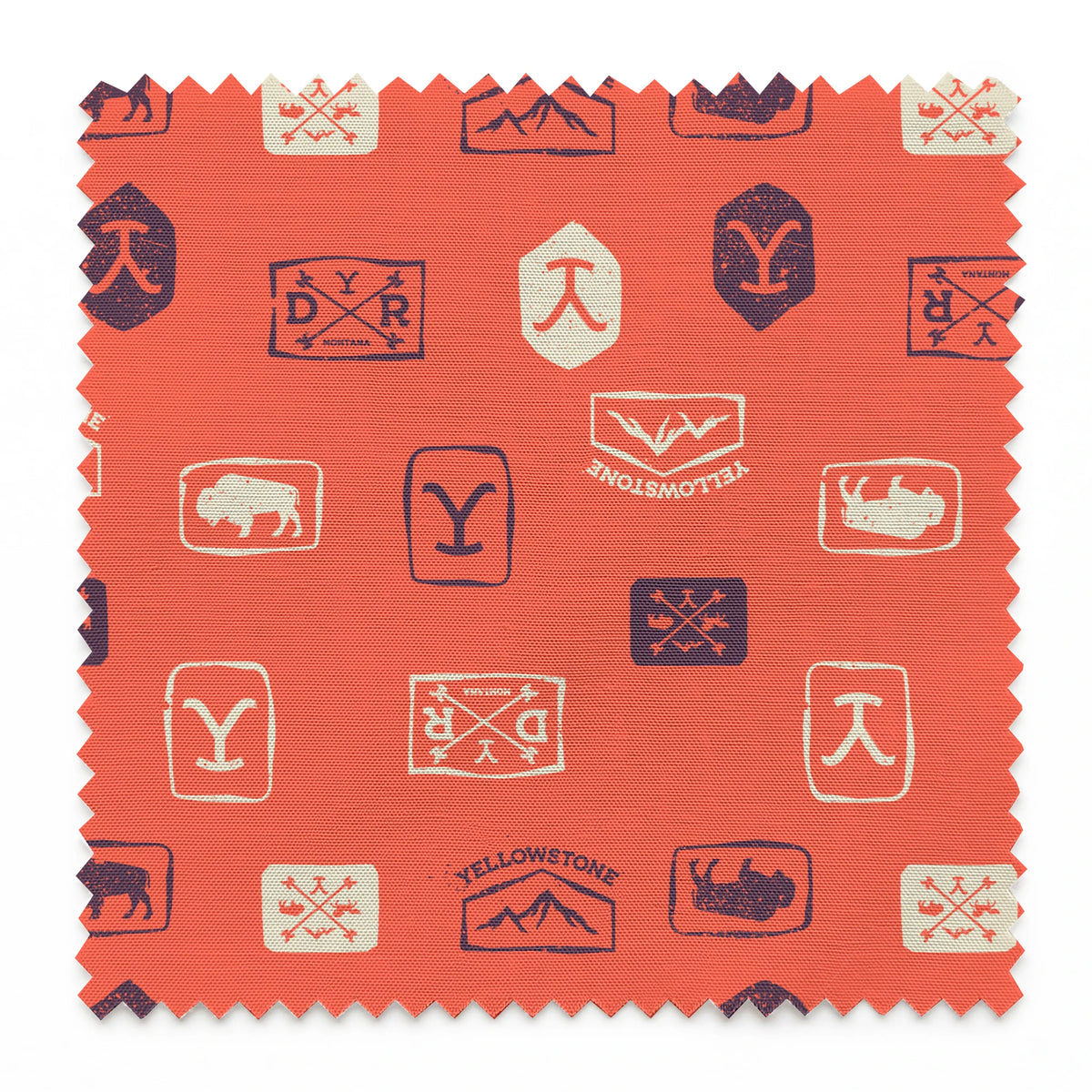Paramount Yellowstone Patch Toss on Coral Fabric