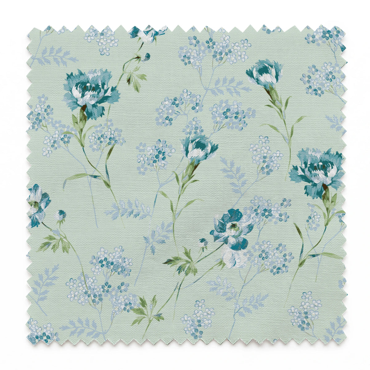 Pauline on Silver Sage Fabric